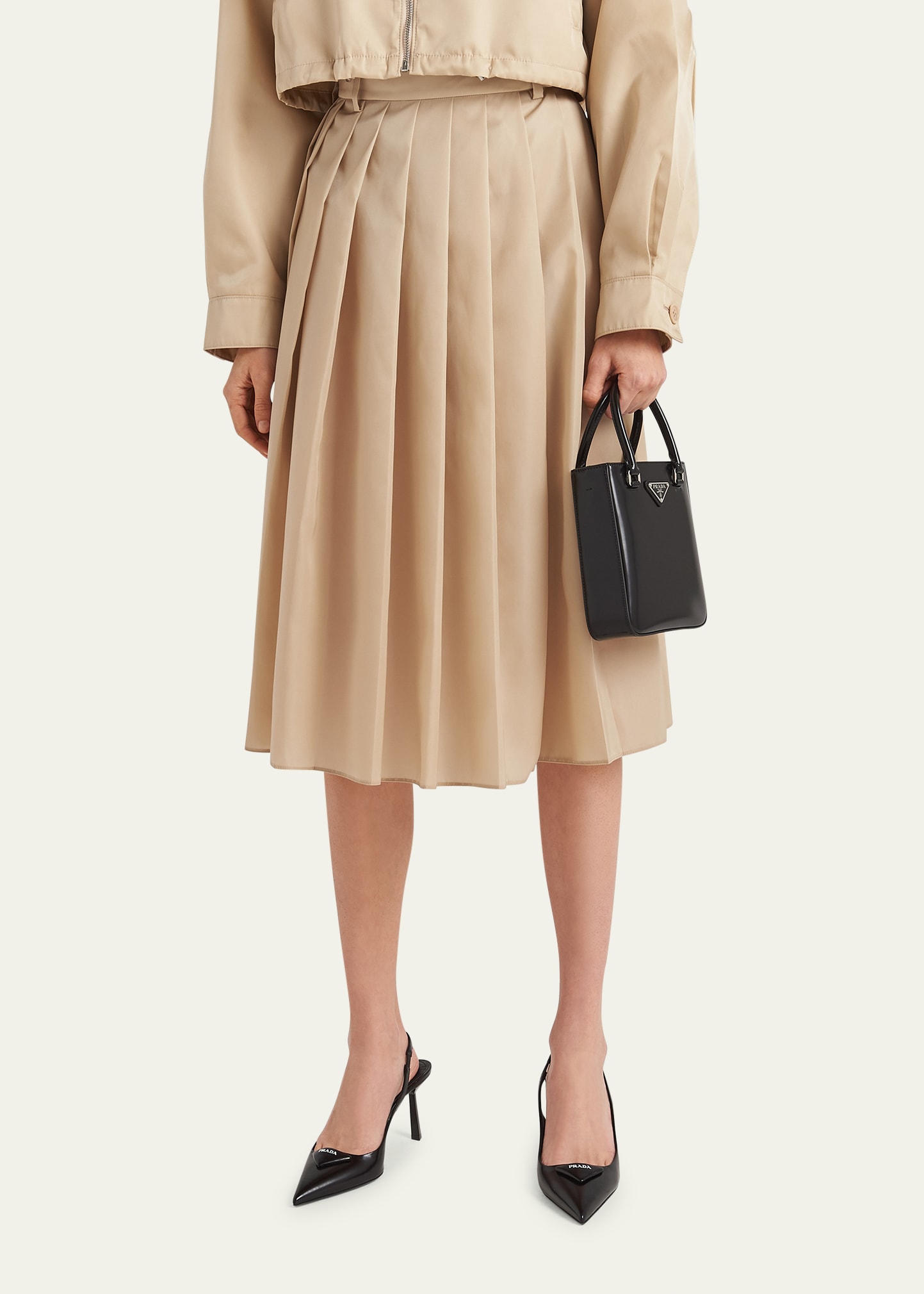 Prada Re-Nylon Pleated Skirt - Bergdorf Goodman