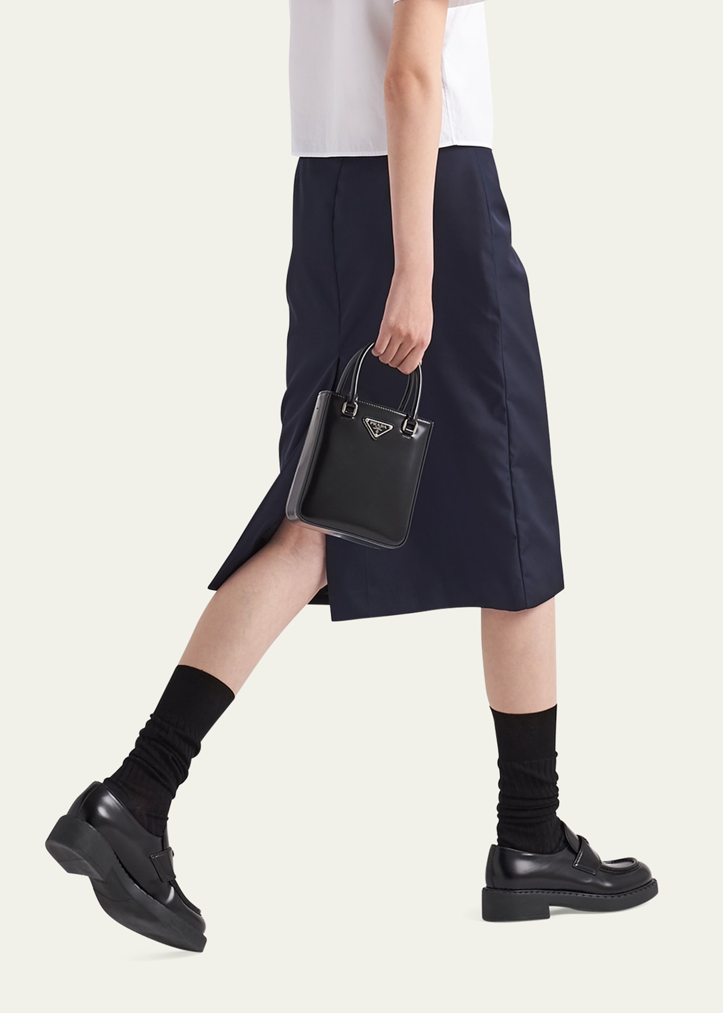 Prada Re-Nylon Straight Midi Skirt - Bergdorf Goodman