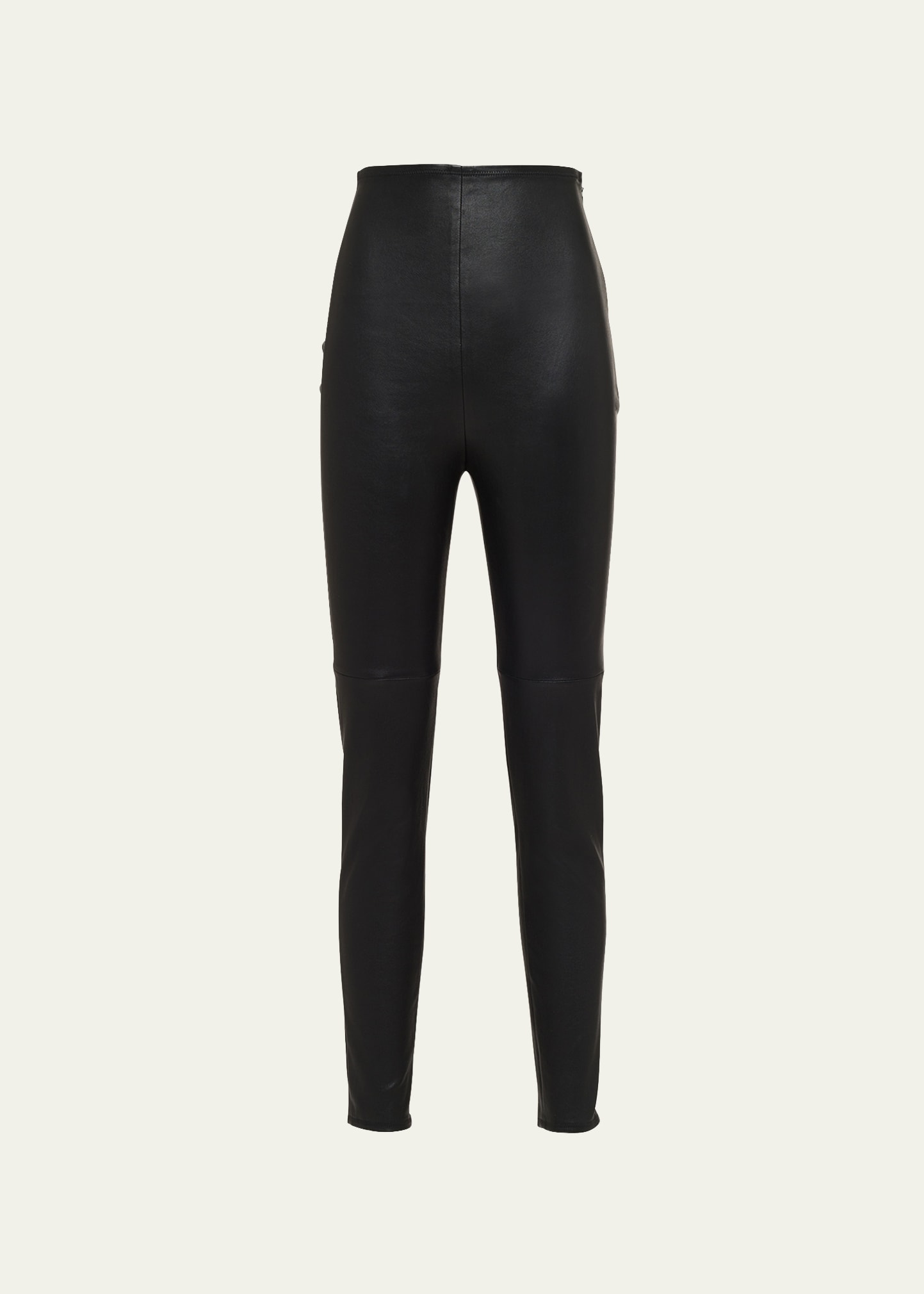 Prada Leather Slim-Leg Leggings - Bergdorf Goodman
