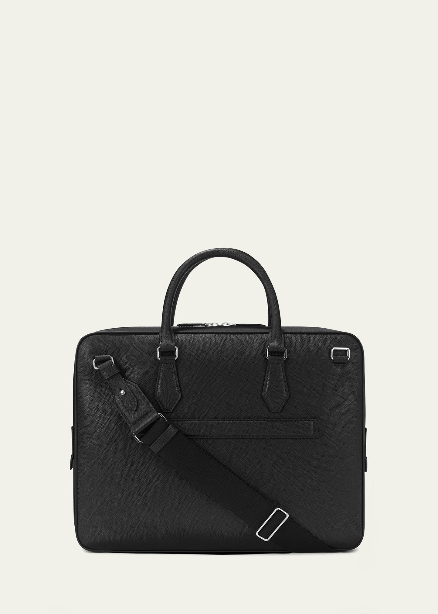 MONTBLANC レザー スプリングファイル ブラック　内ポケット付き　黒色 Montblanc Men's Sartorial Medium Document Briefcase - Bergdorf Goodman