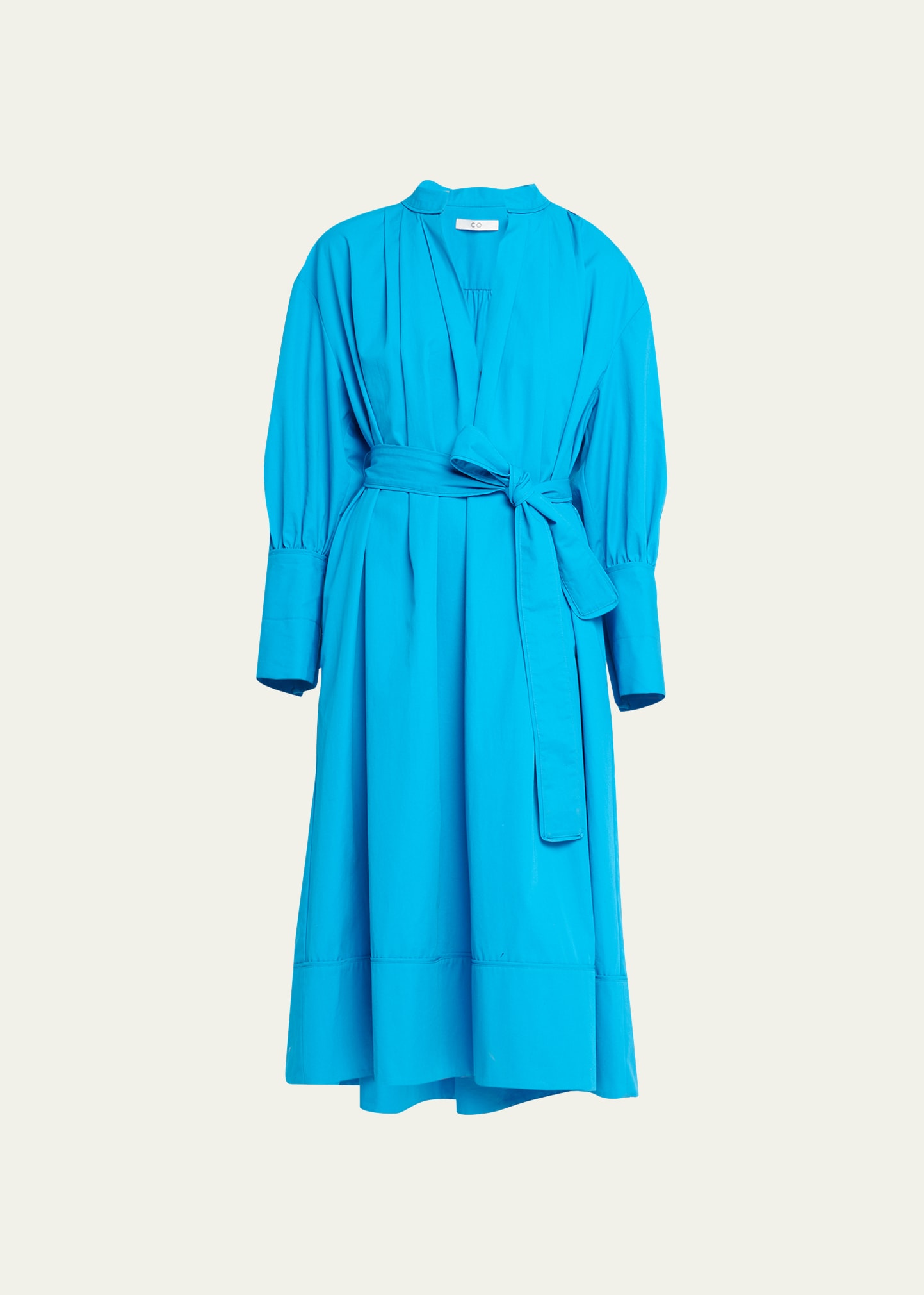 Co Shoulder-Tuck Belted Midi Shirtdress - Bergdorf Goodman