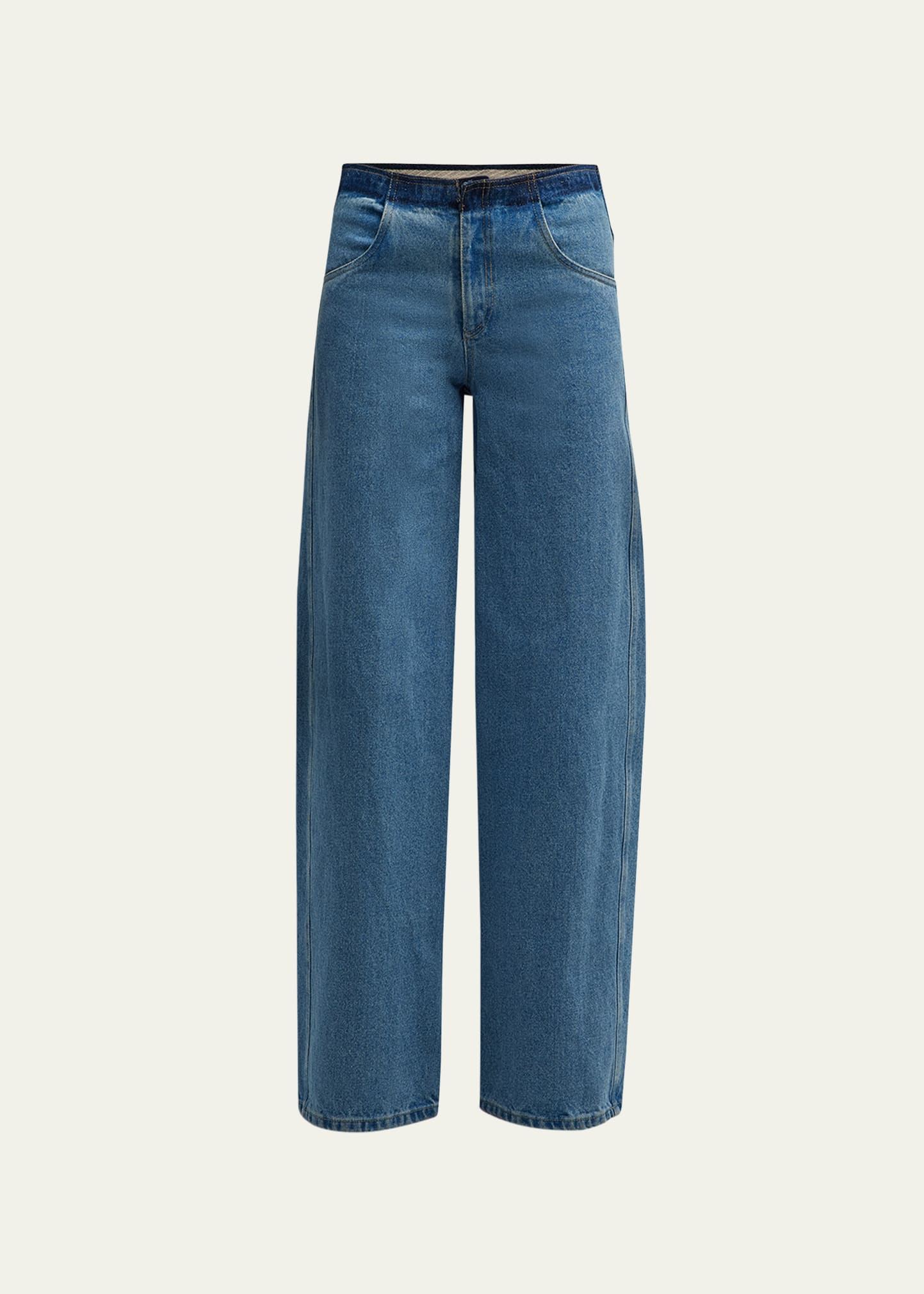 Christopher Esber Deconstructed Denim Straight-Leg Jeans