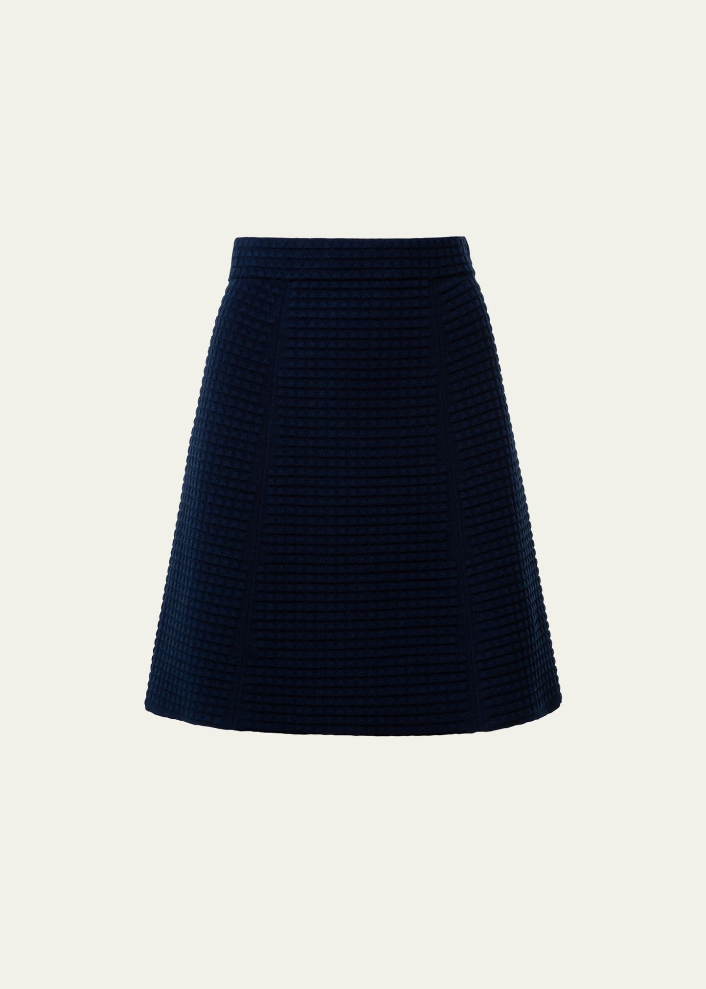 Akris 3D Trapezoid Jacquard Wool Mini Skirt - Bergdorf Goodman