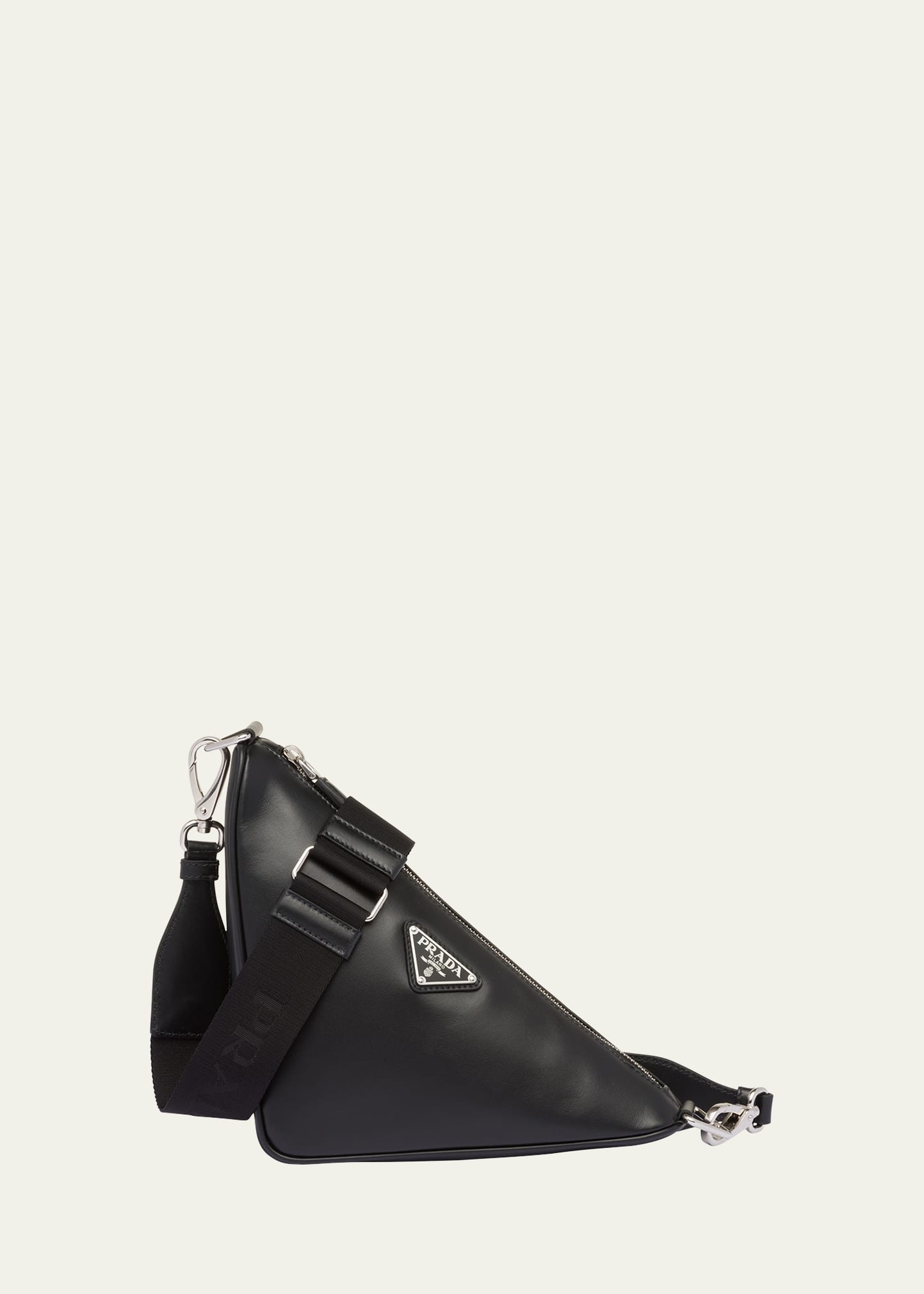 Prada Men's Leather Triangle Crossbody Bag - Bergdorf Goodman