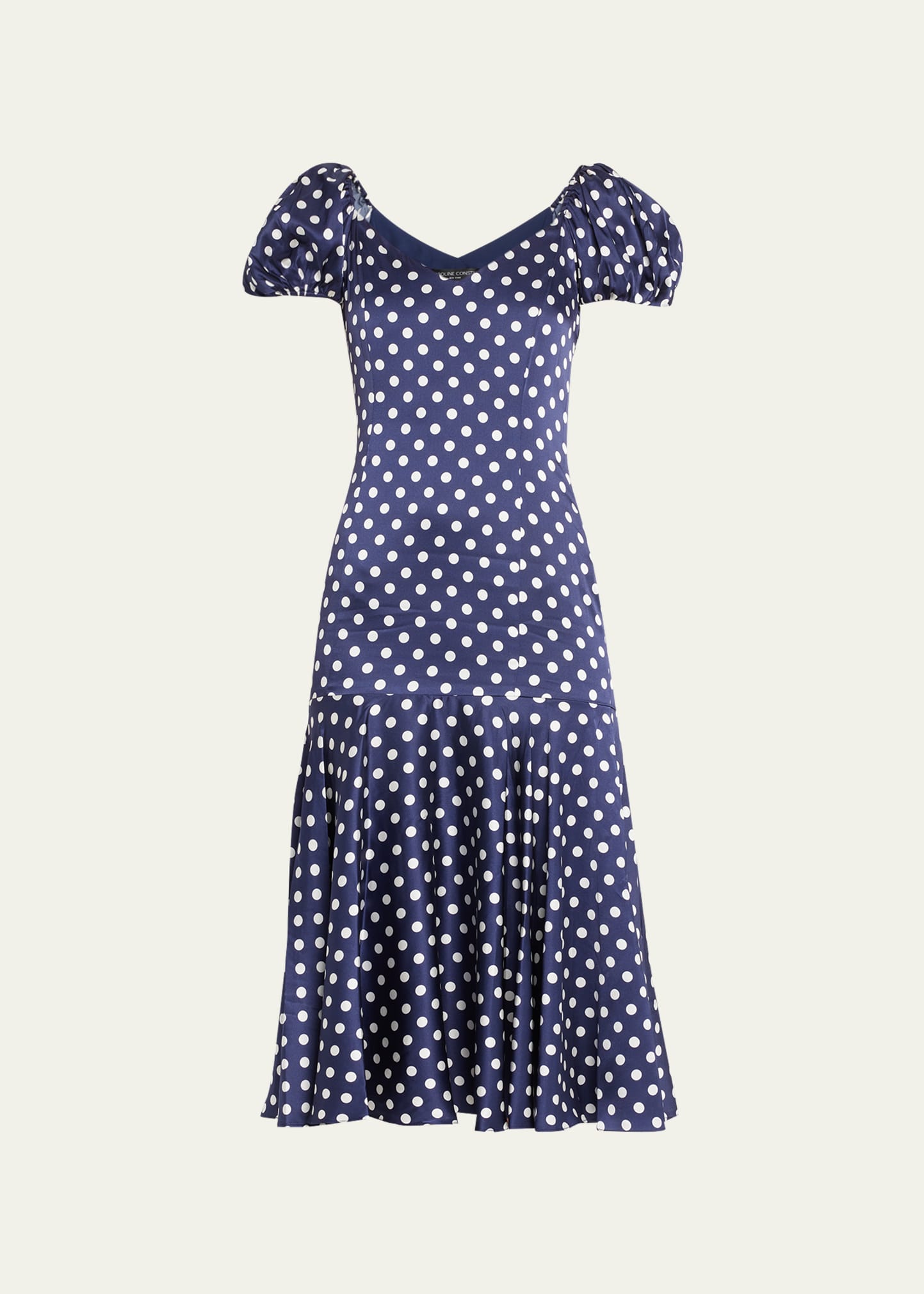 Caroline Constas Monroe Polka-Dot Silk Midi Dress - Bergdorf Goodman