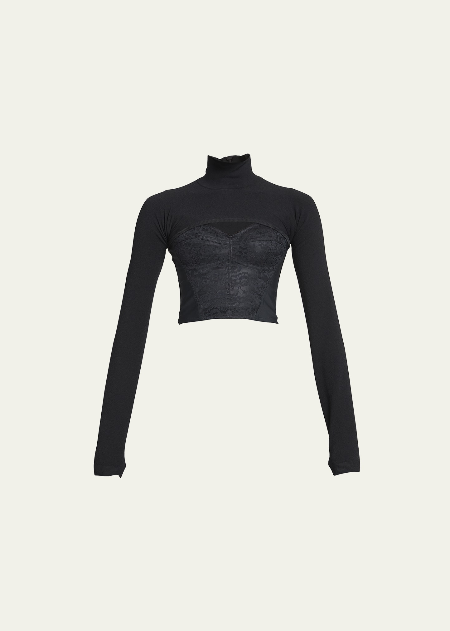 Knit Bolero Turtleneck Sweater