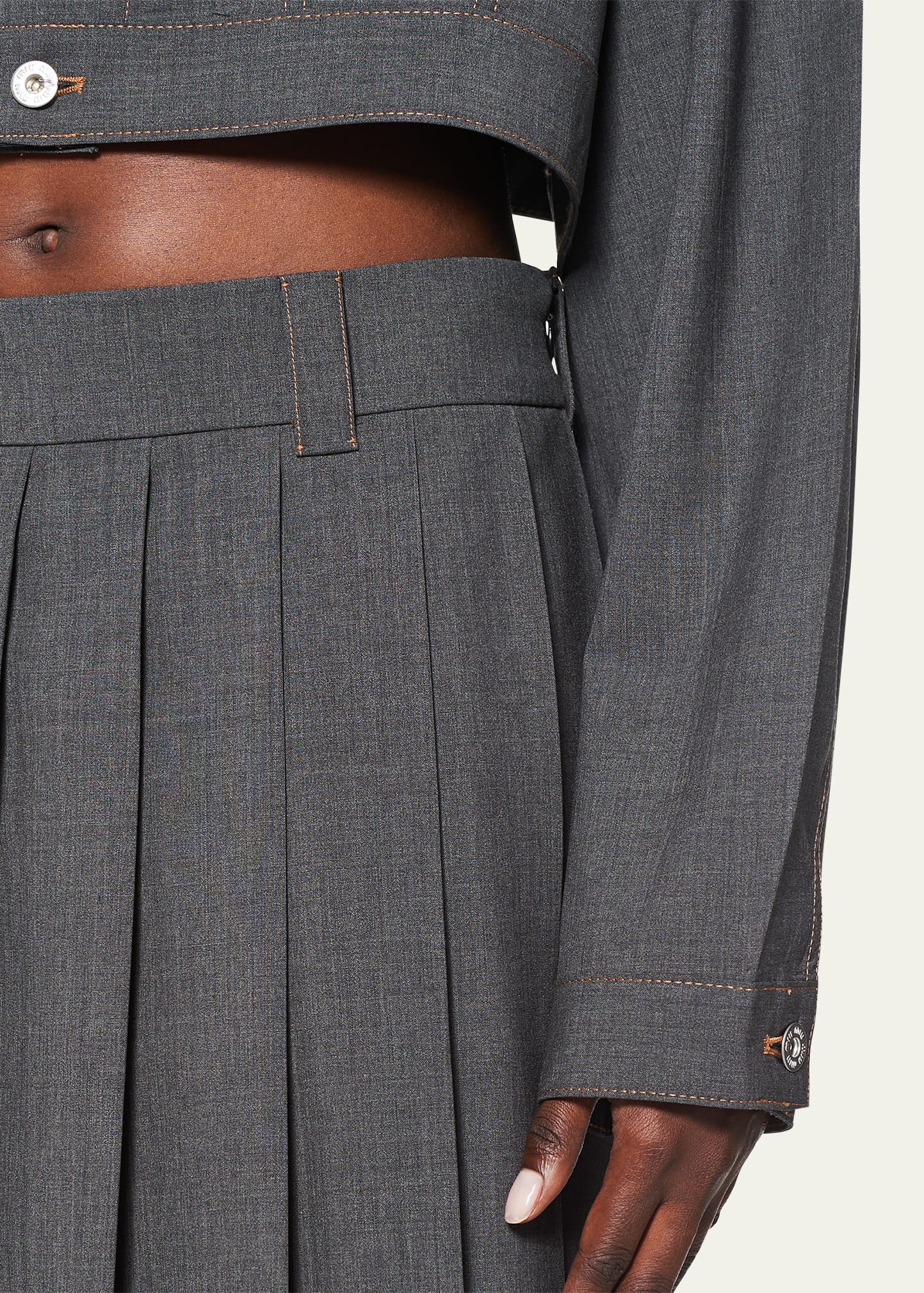 Miu Miu Pleated Midi Skirt - Bergdorf Goodman