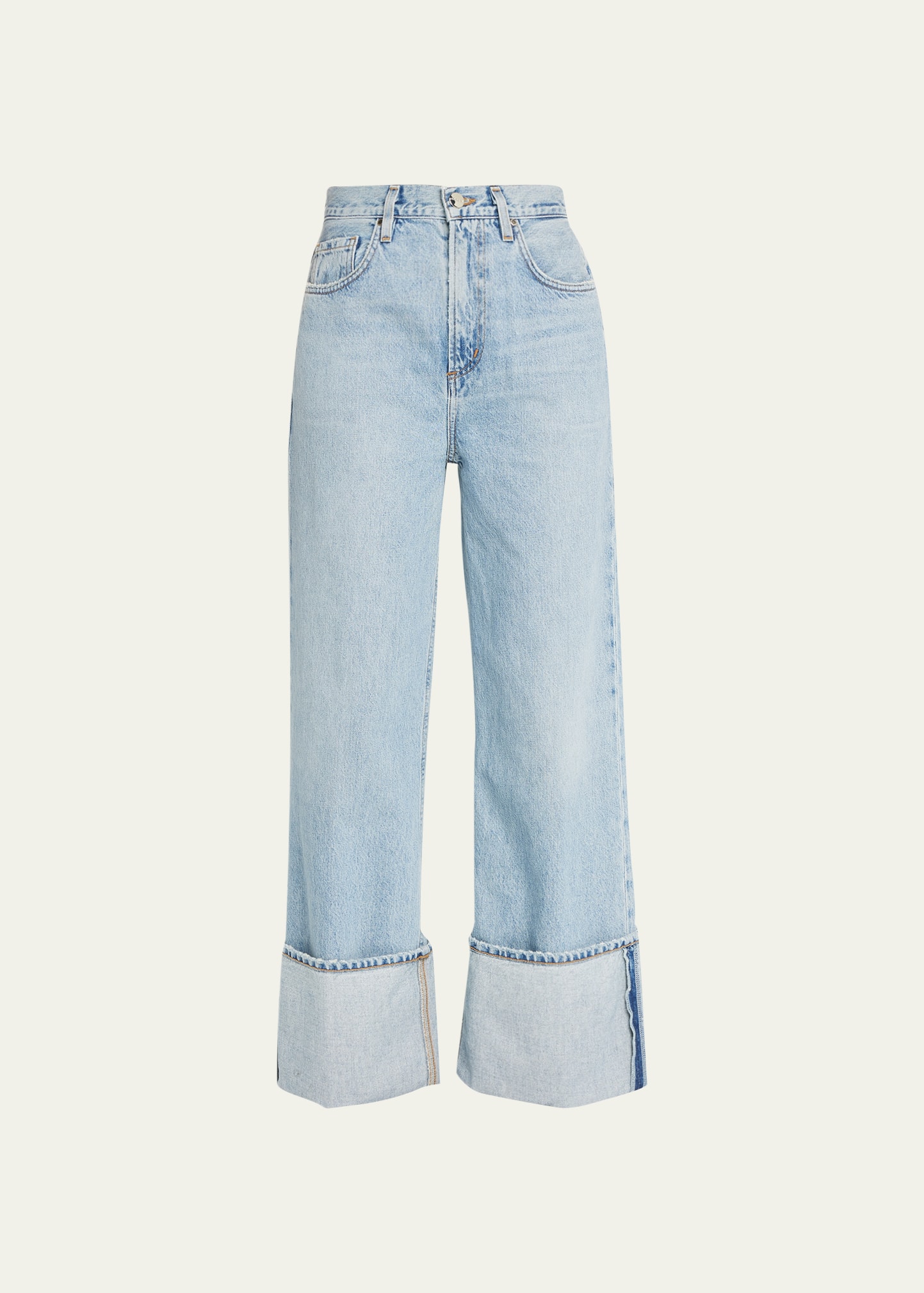 And Now This Women's High-Rise Vintage Straight Button Cuffed Jeans, 24-28W  - Macy's