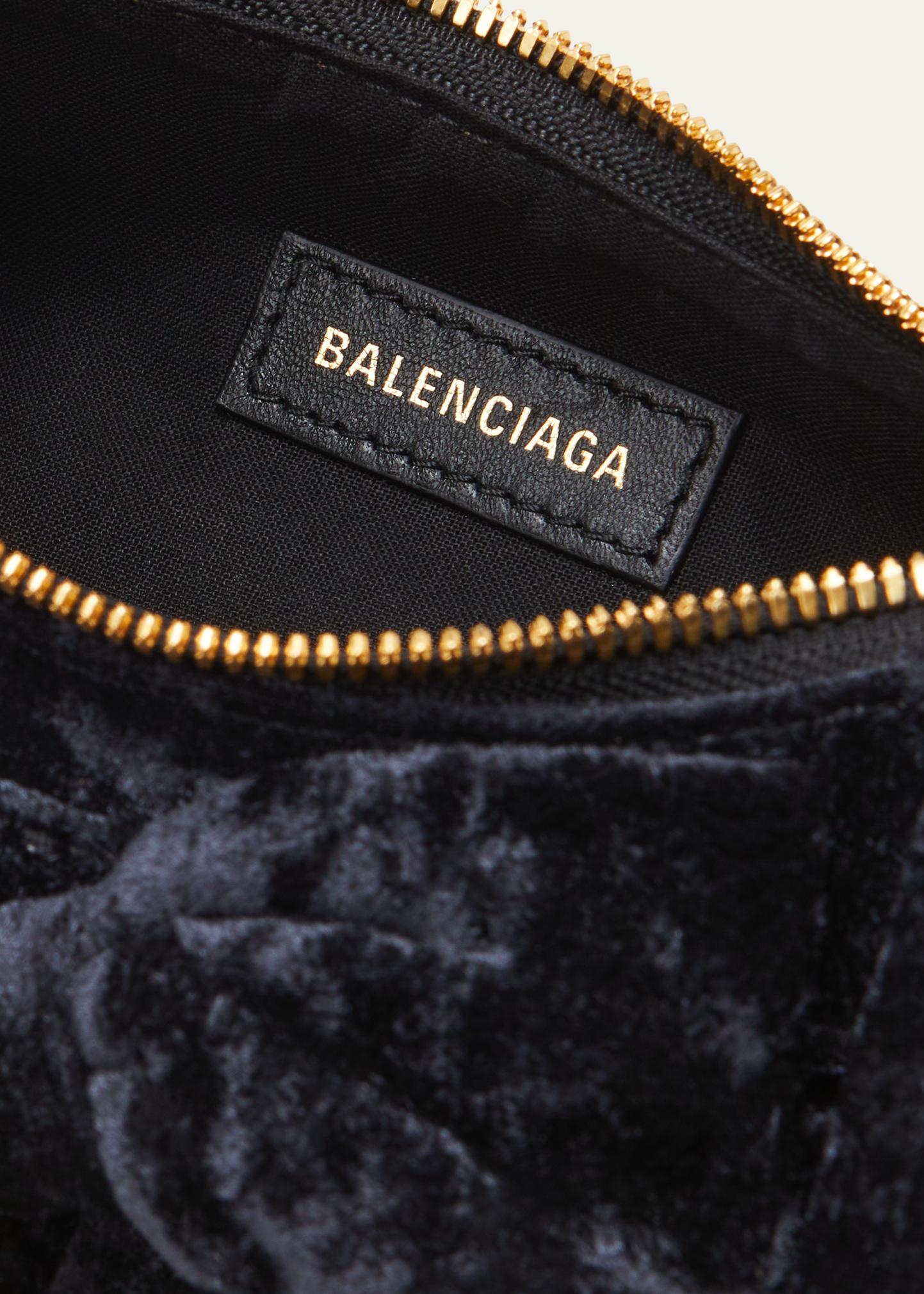 Balenciaga Le Cagole XS Crushed Velvet Shoulder Bag - Bergdorf Goodman