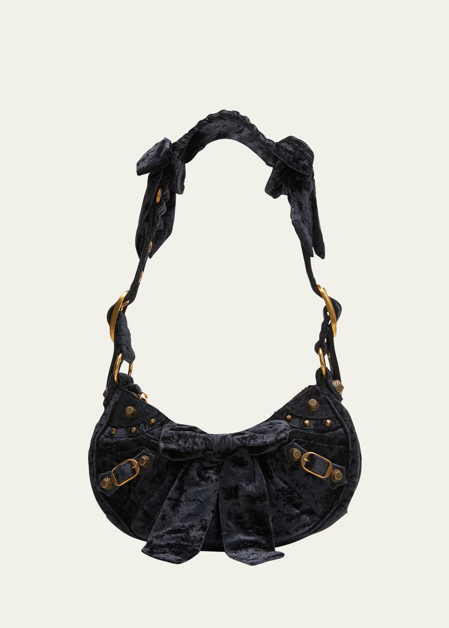 Balenciaga Le Cagole XS Crushed Velvet Shoulder Bag - Bergdorf Goodman