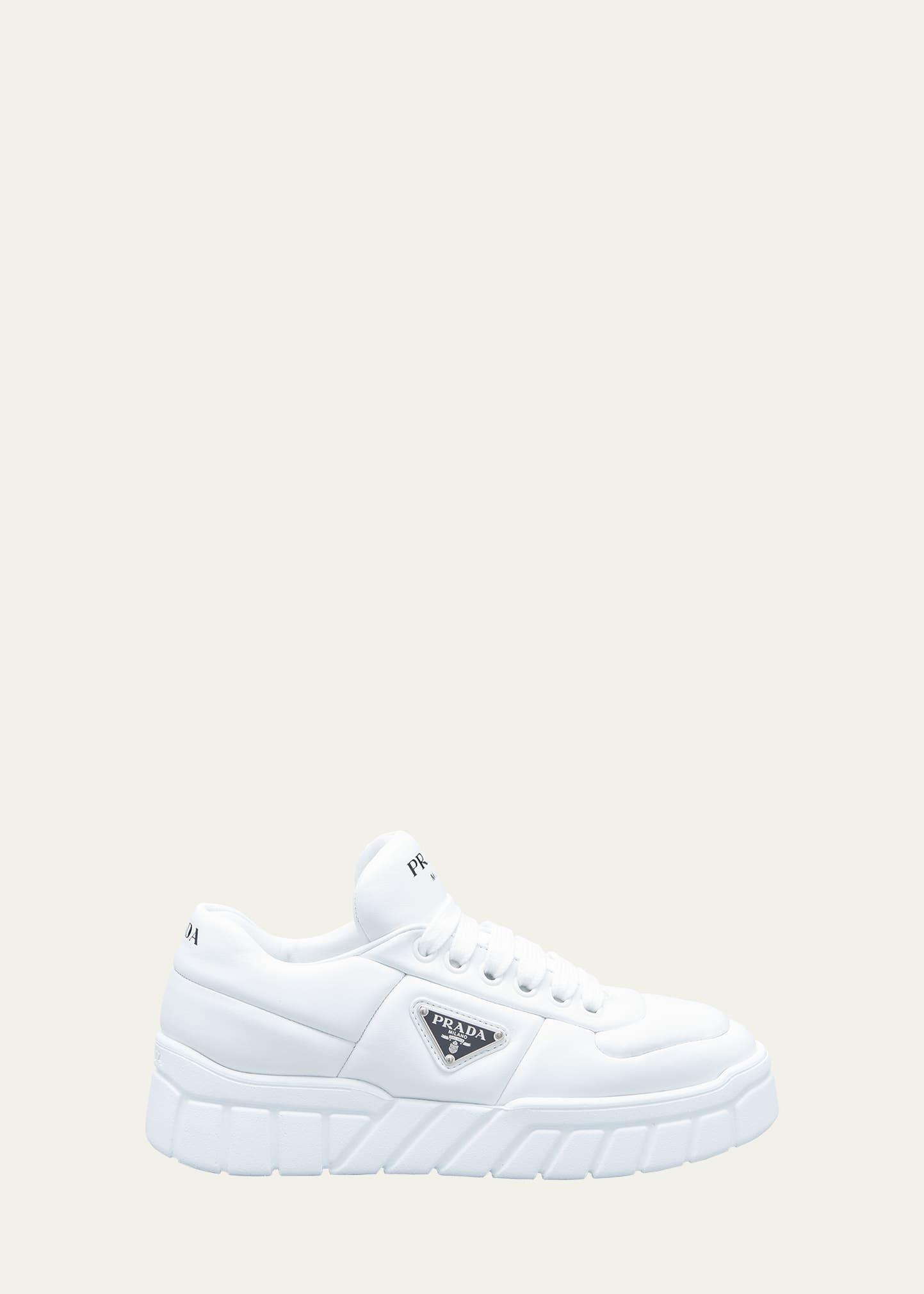 Prada Fly Leather Low-Top Sneakers - Bergdorf Goodman