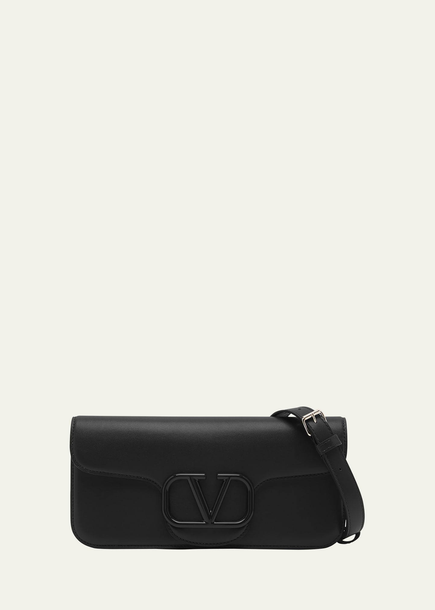 Loco Medium Metallic Leather Shoulder Bag in Metallic - Valentino Garavani