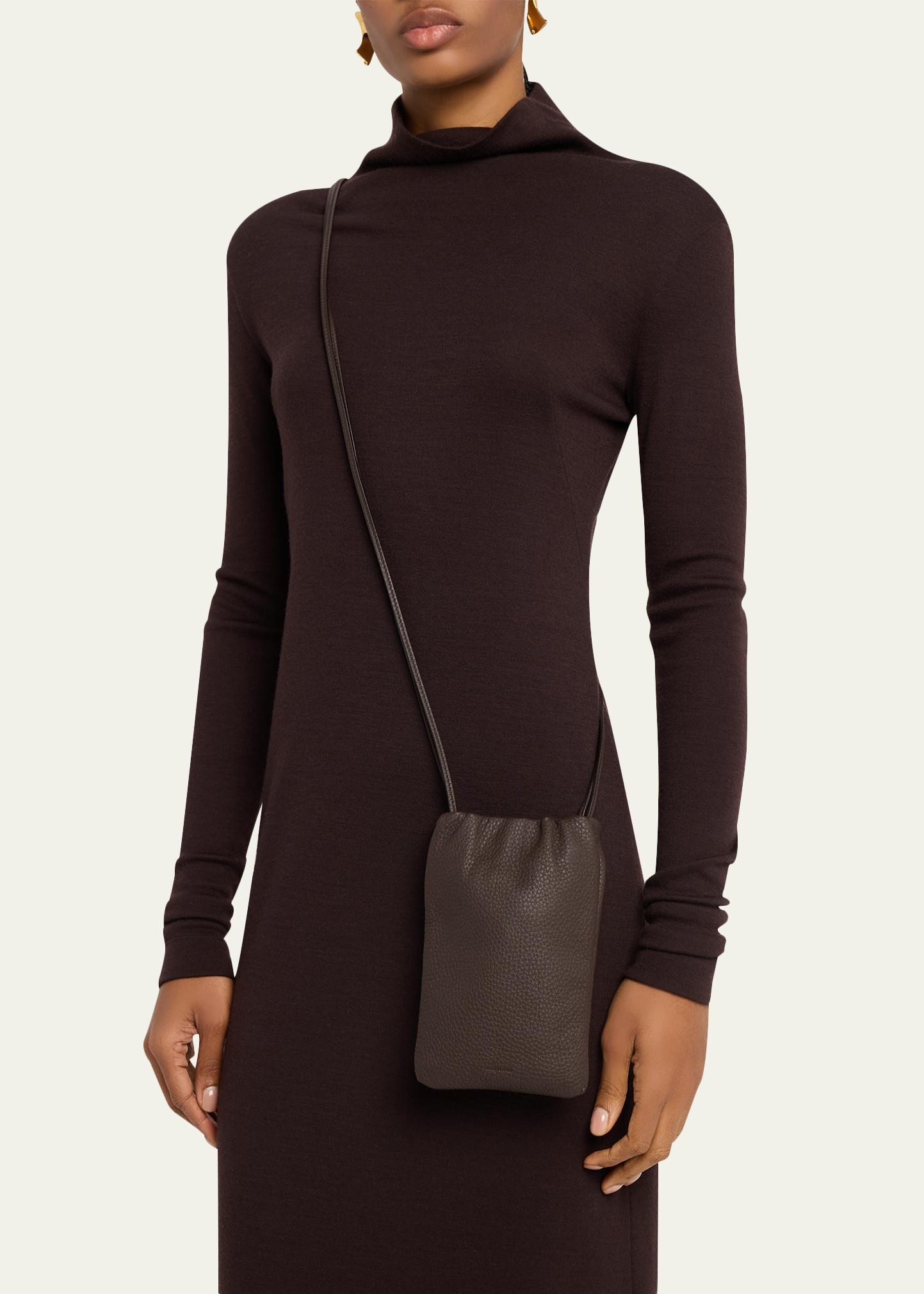 THE ROW Bourse Phone Case in Grain Leather - Bergdorf Goodman