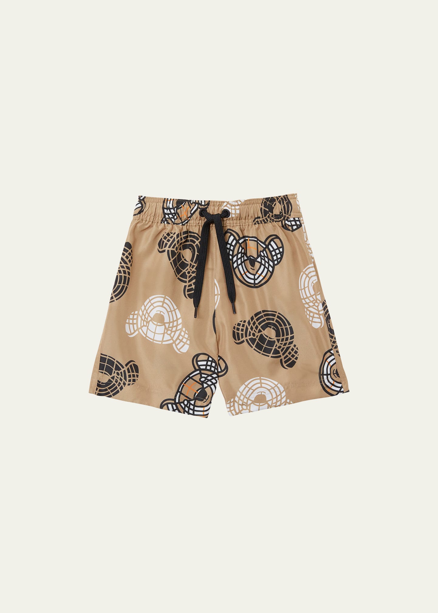 Burberry Boy's Malcolm Bears-Print Swim Trunks, Size 4-14