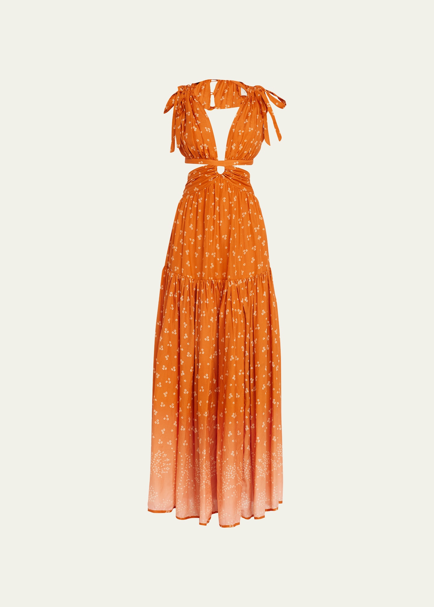 chinese dress ladies Amelie Slip Dress | Flore Blue Floral Silk Maxi main image 1