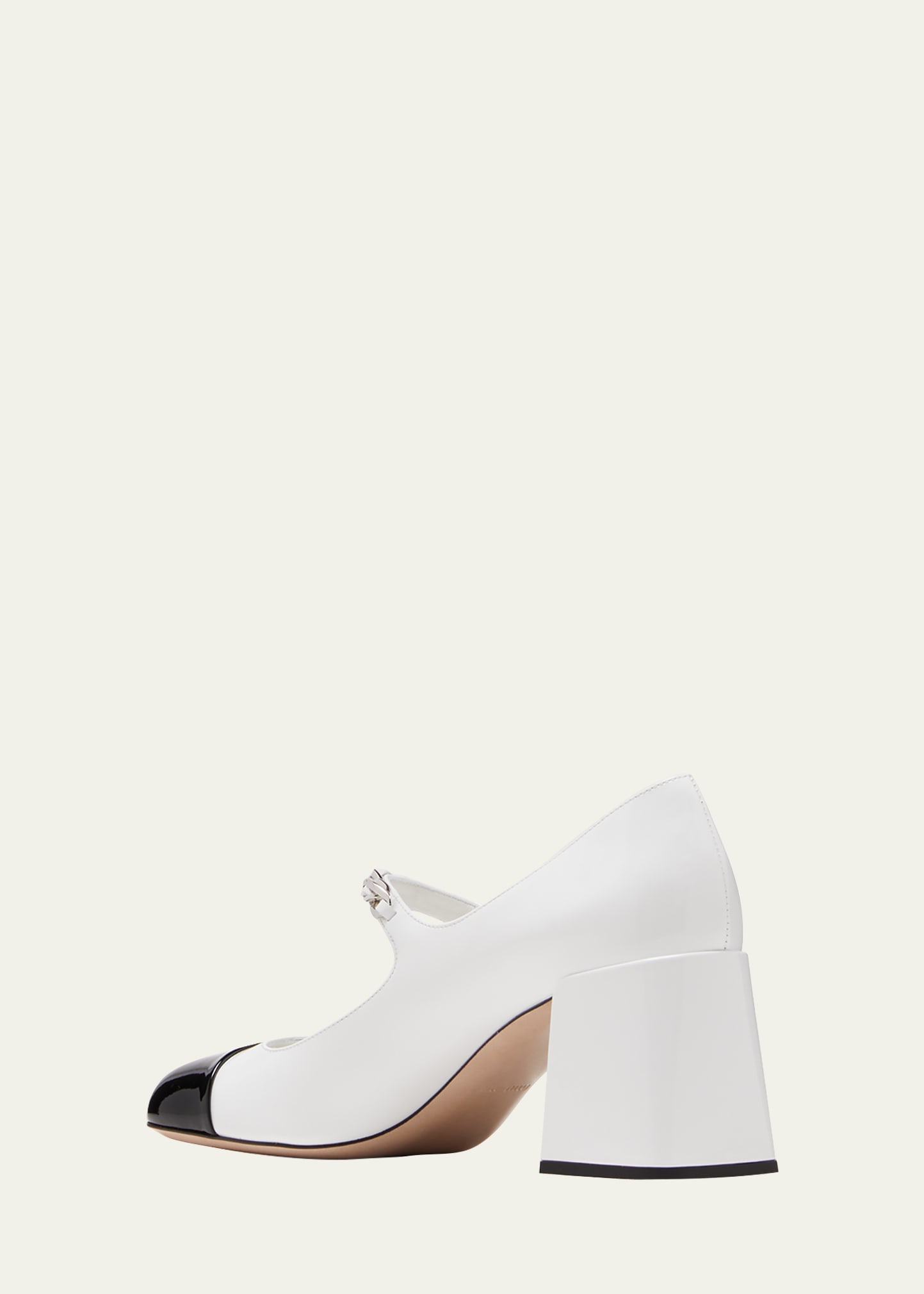 パンプス Miu Miu White Leather Pumps Embellished leather loafer pumps in white - Miu Miu | Mytheresa