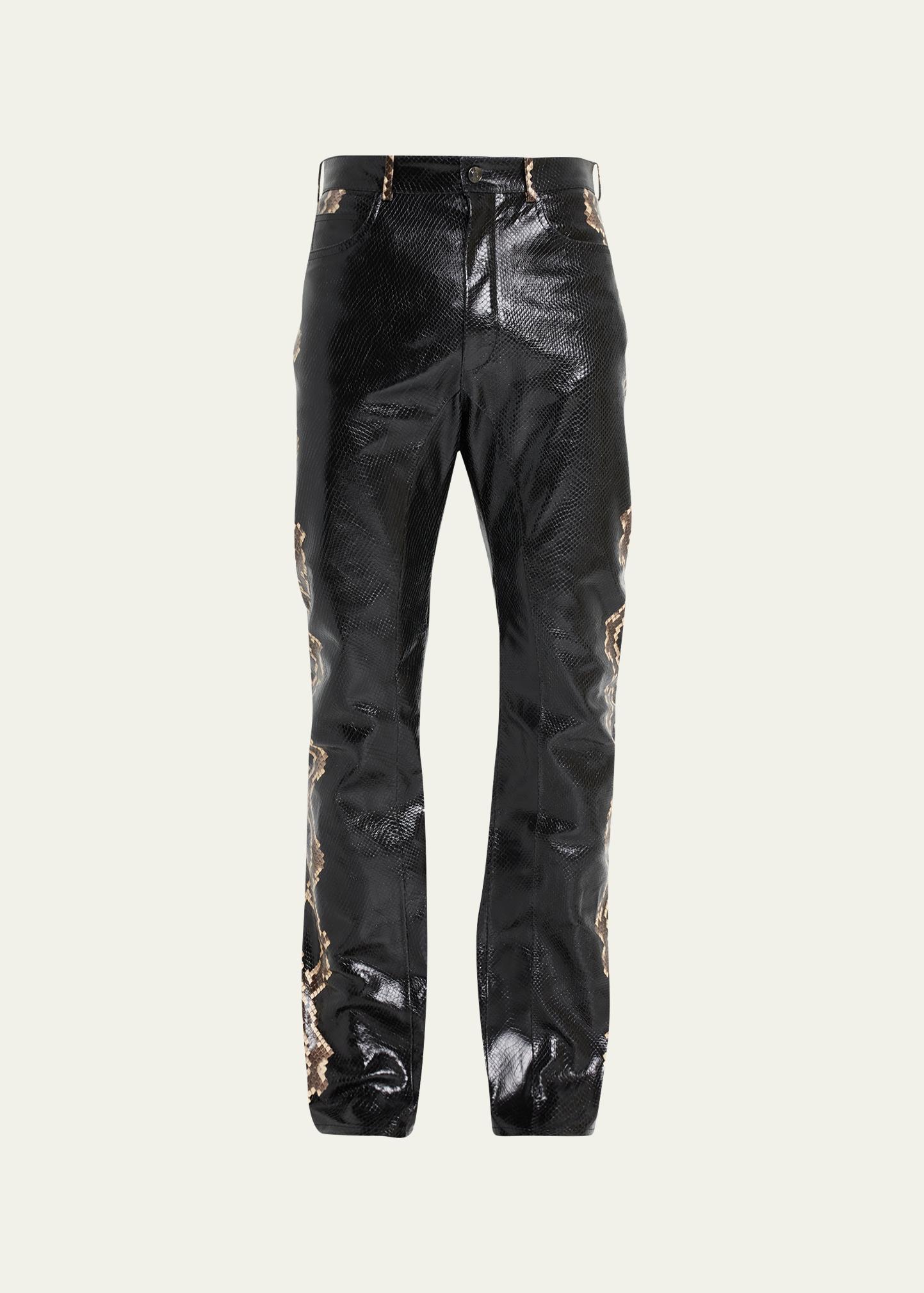 希少) BPN Python print Studded Pants