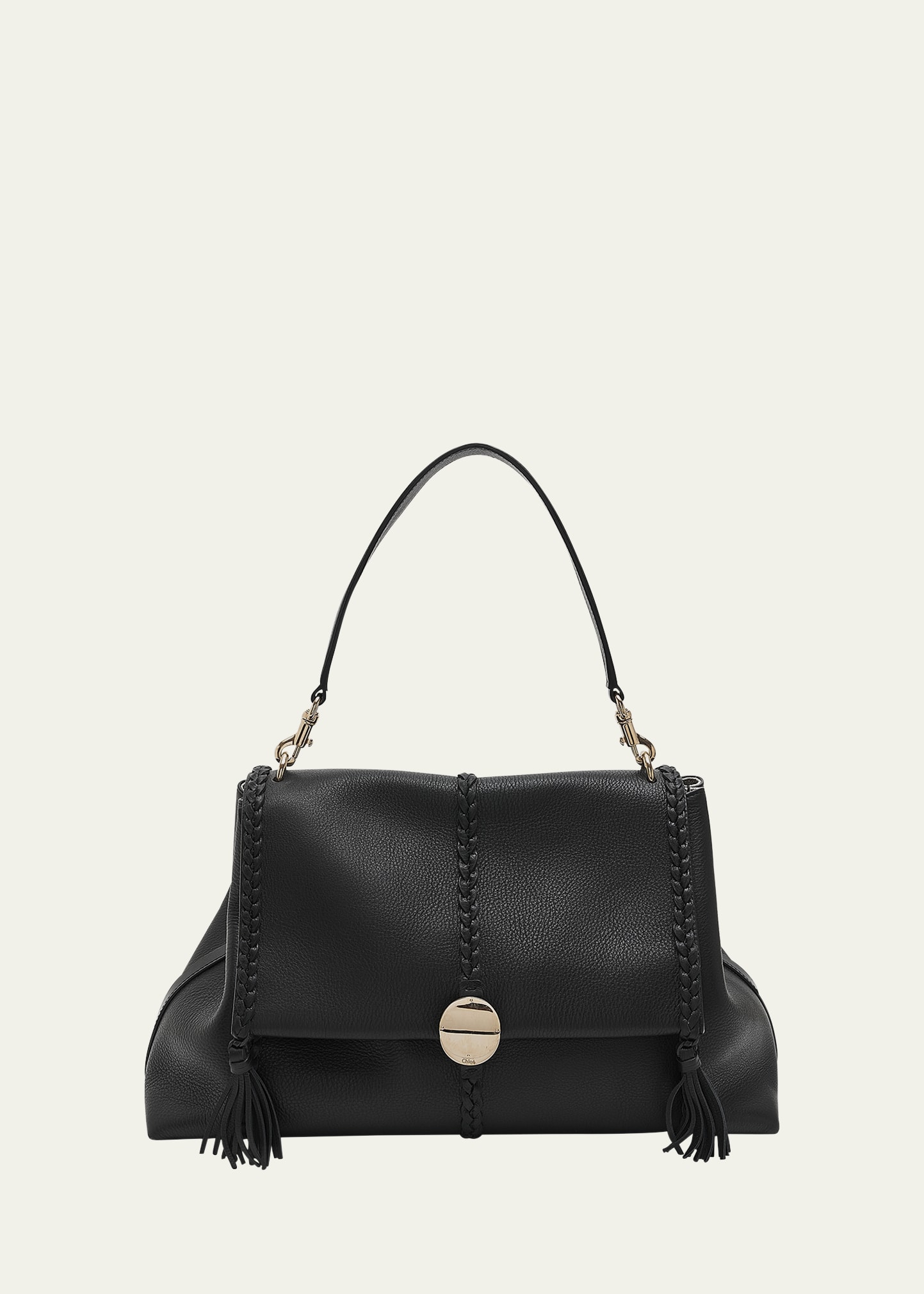 【関税&送料込】Chloe Penelope Medium Grainy Leather Shoulde Chloé Medium Penelope Leather Shoulder Bag | Neutrals | FARFETCH