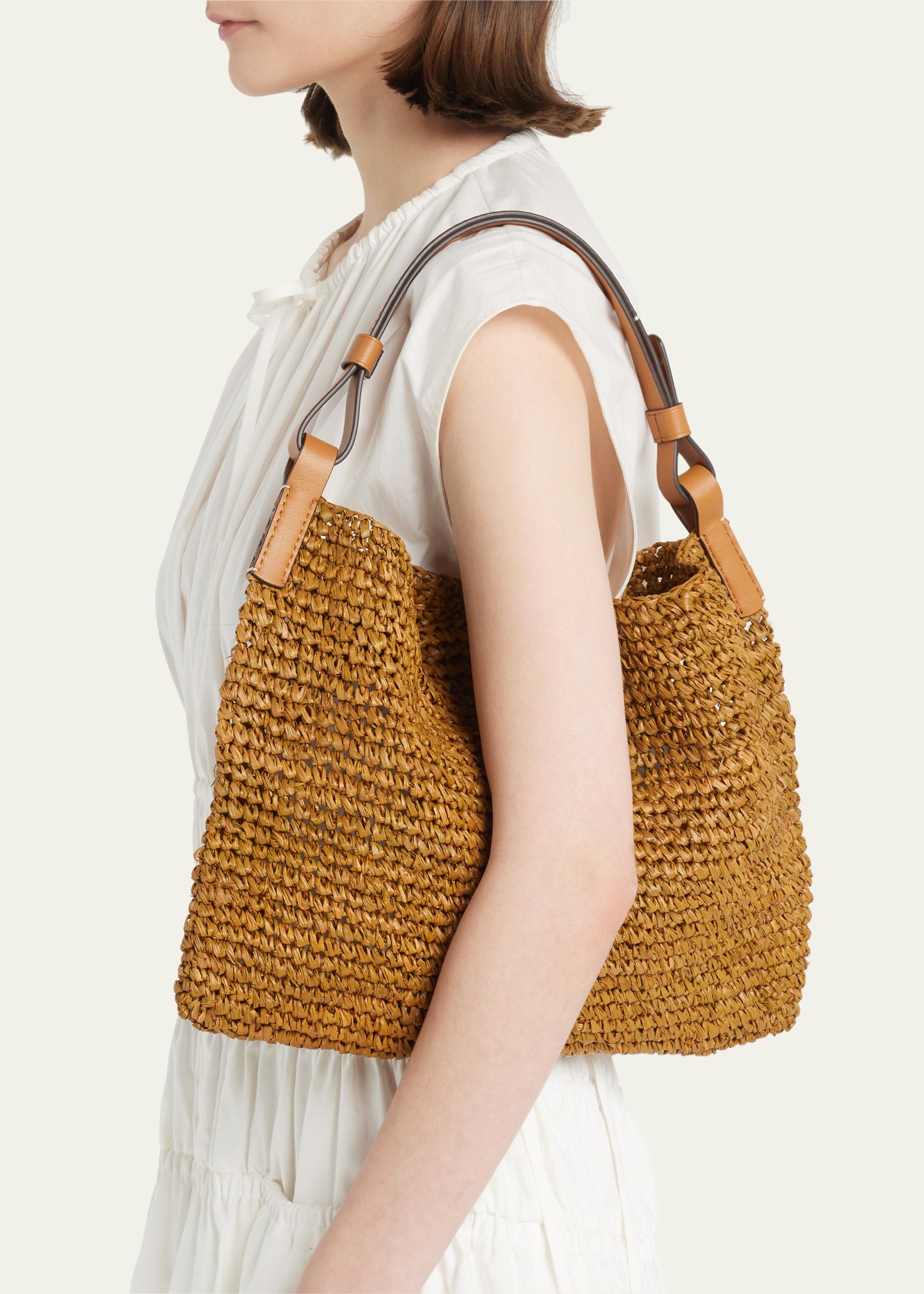 Proenza Schouler White Label Minetta Raffia Shoulder Bag