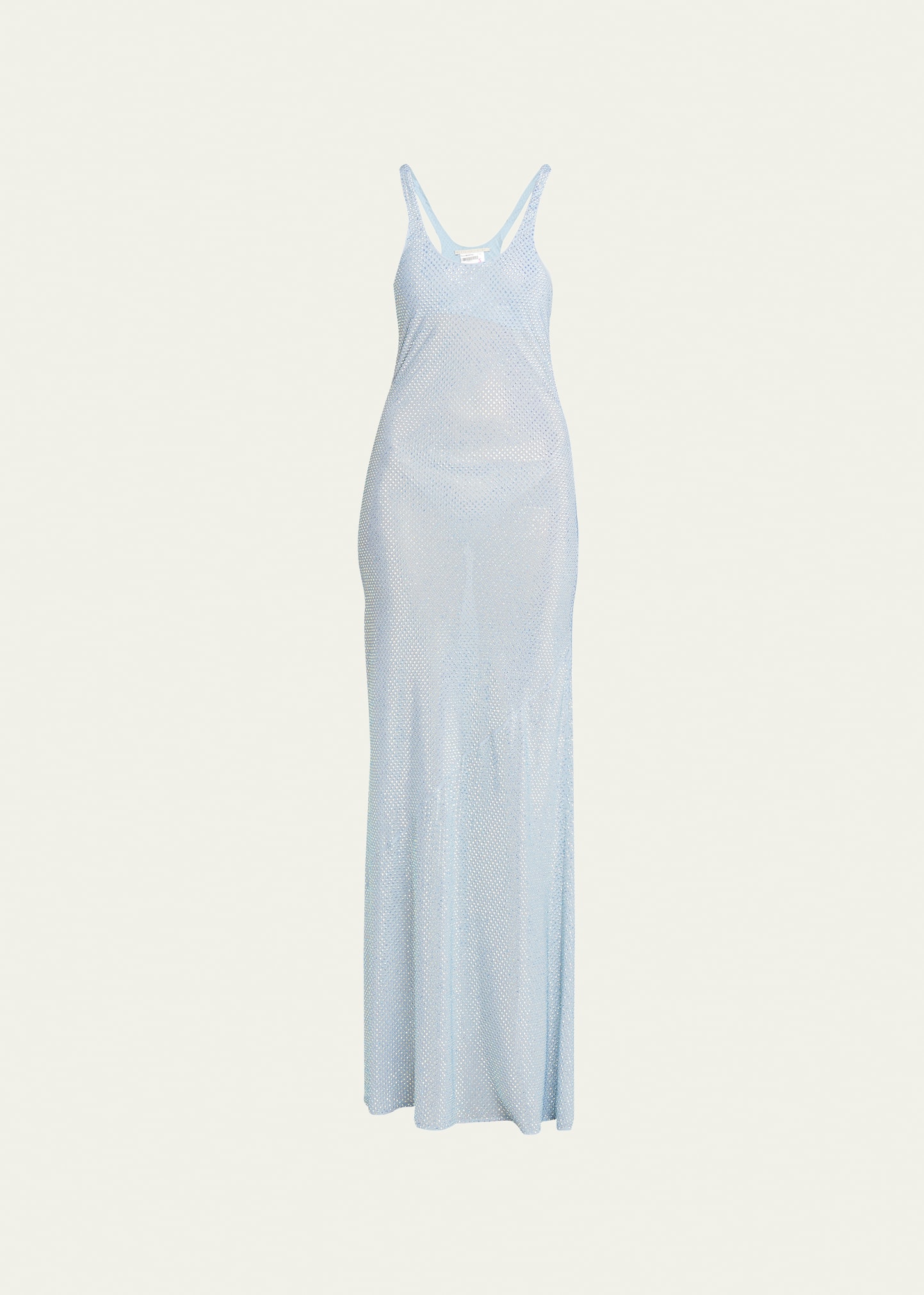 Stella McCartney Long Racerback Dress with Crystal Embellishment