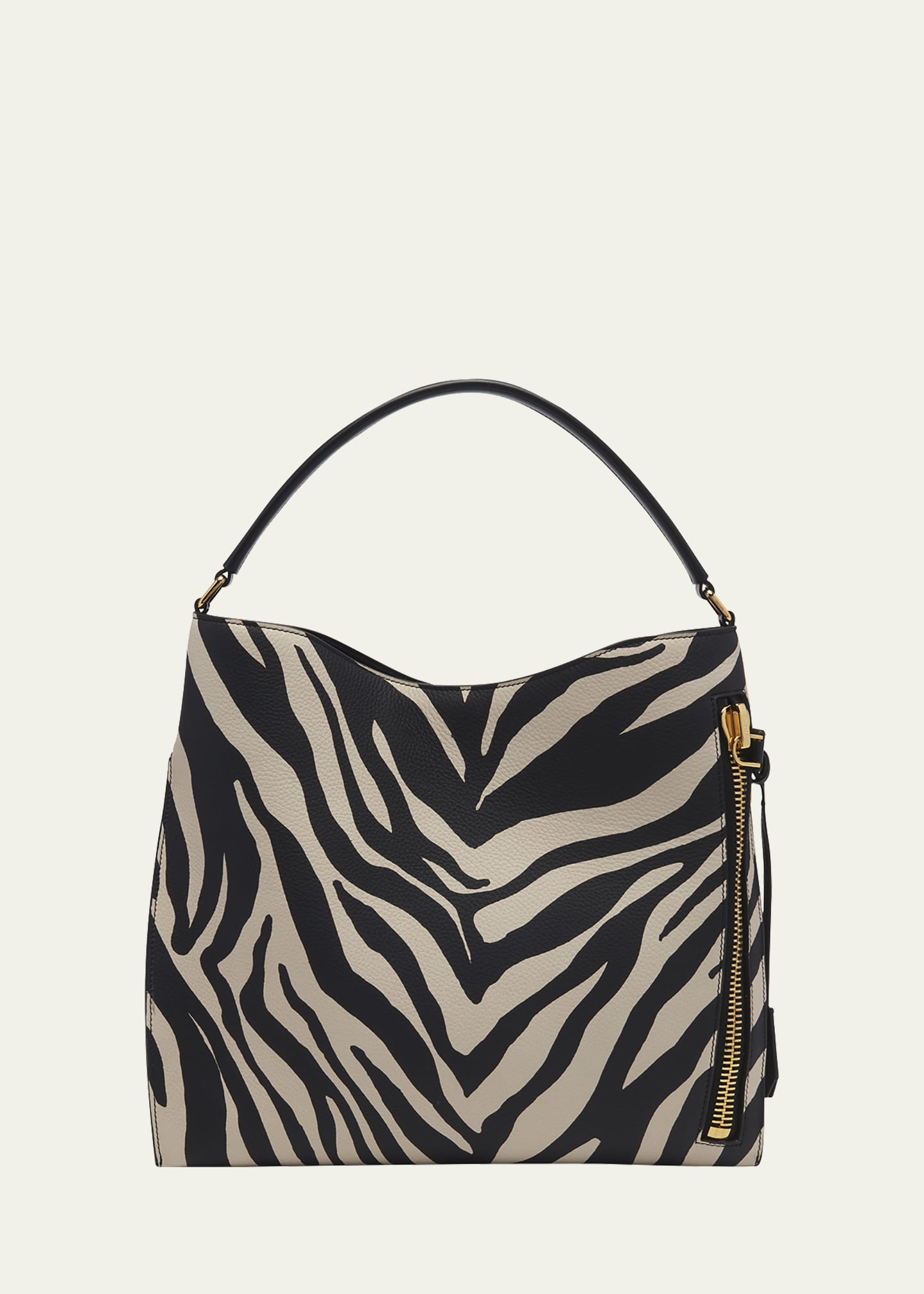 TOM FORD Alix Small Zebra-Print Leather Hobo Bag - Bergdorf Goodman