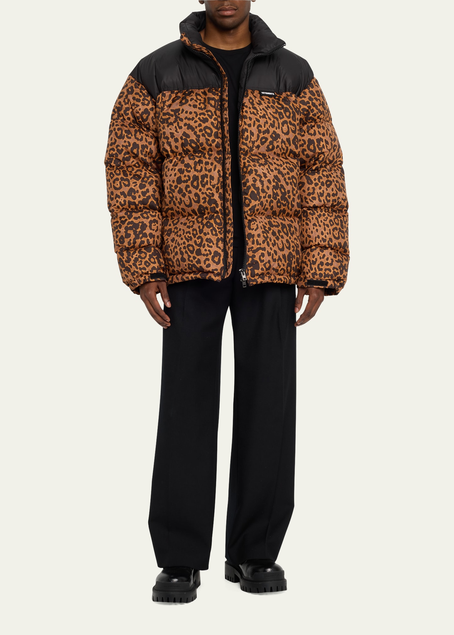 Leopard print sale puffer jacket mens