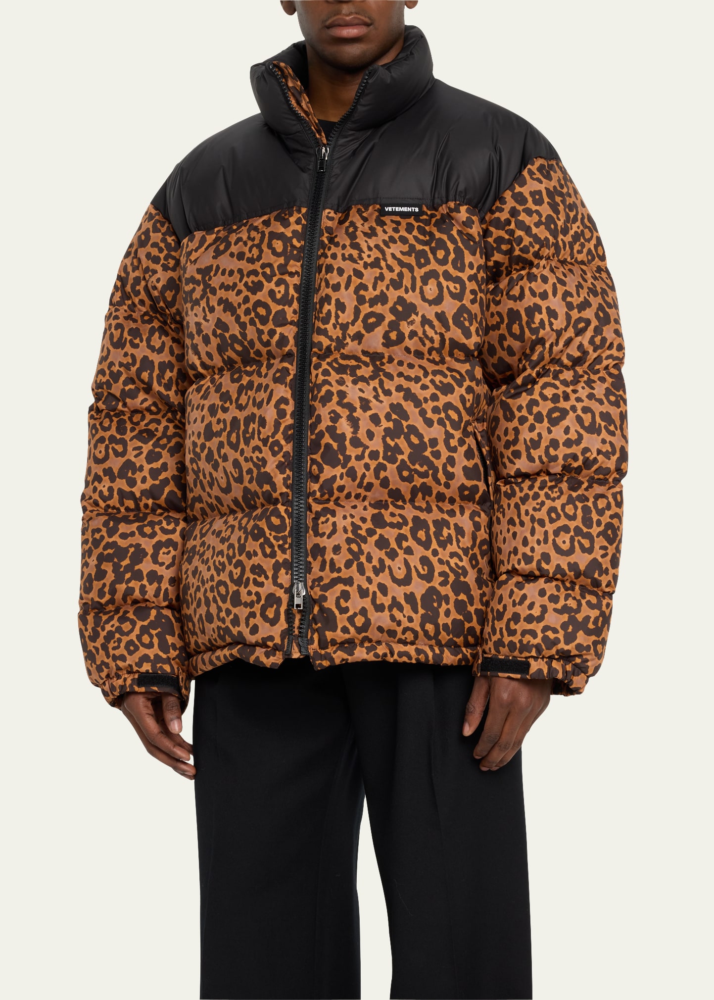 Men s Leopard Print Puffer Jacket