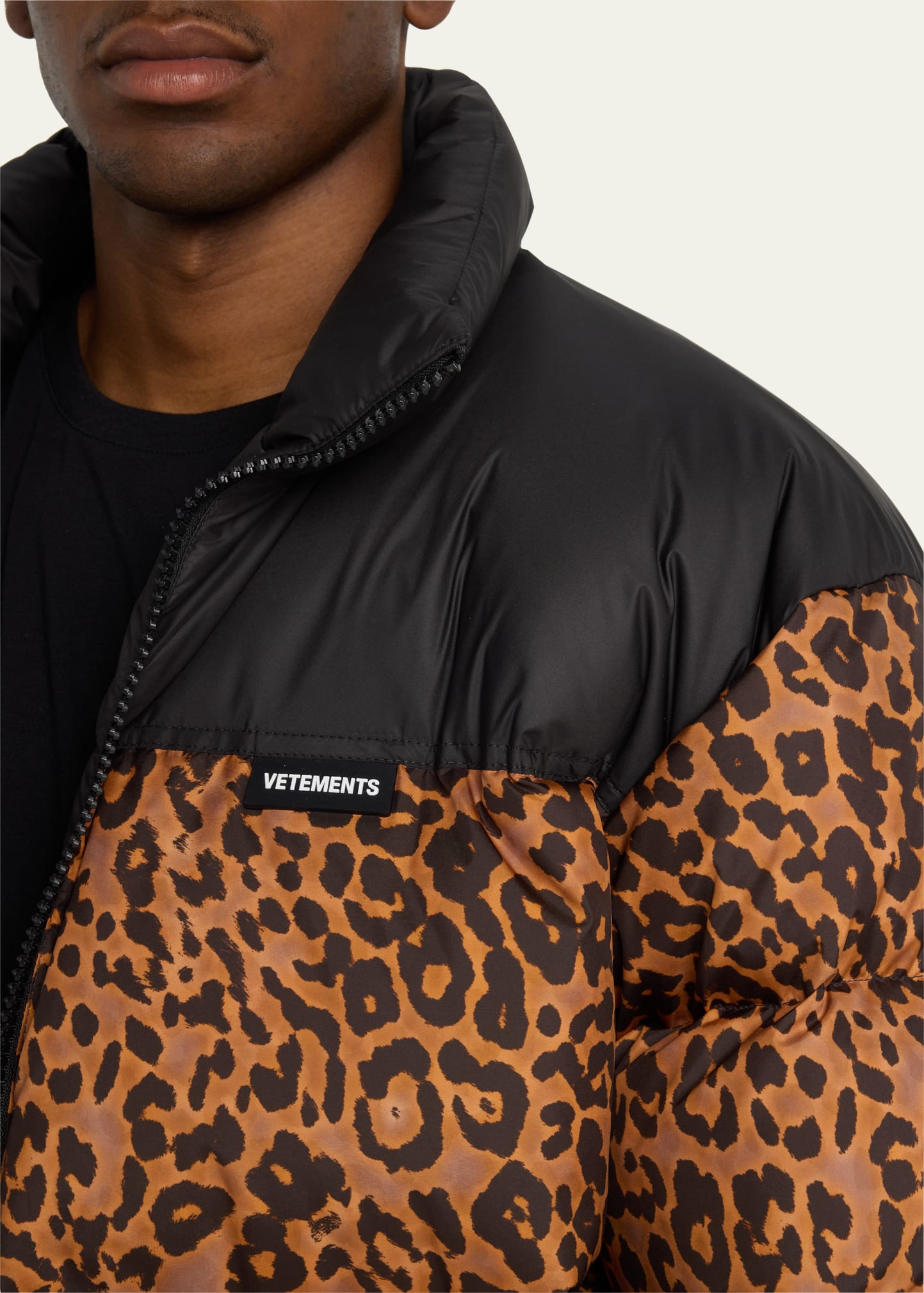 Leopard print puffer coat hotsell