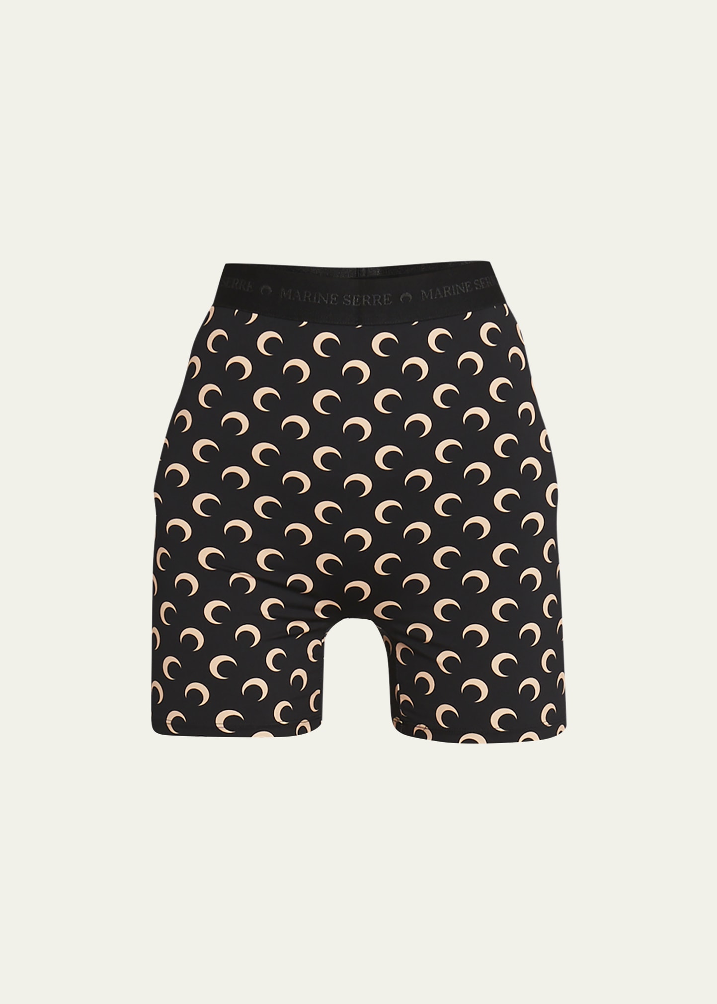 Marine Serre Moon Print Fitted Yoga Shorts - Bergdorf Goodman