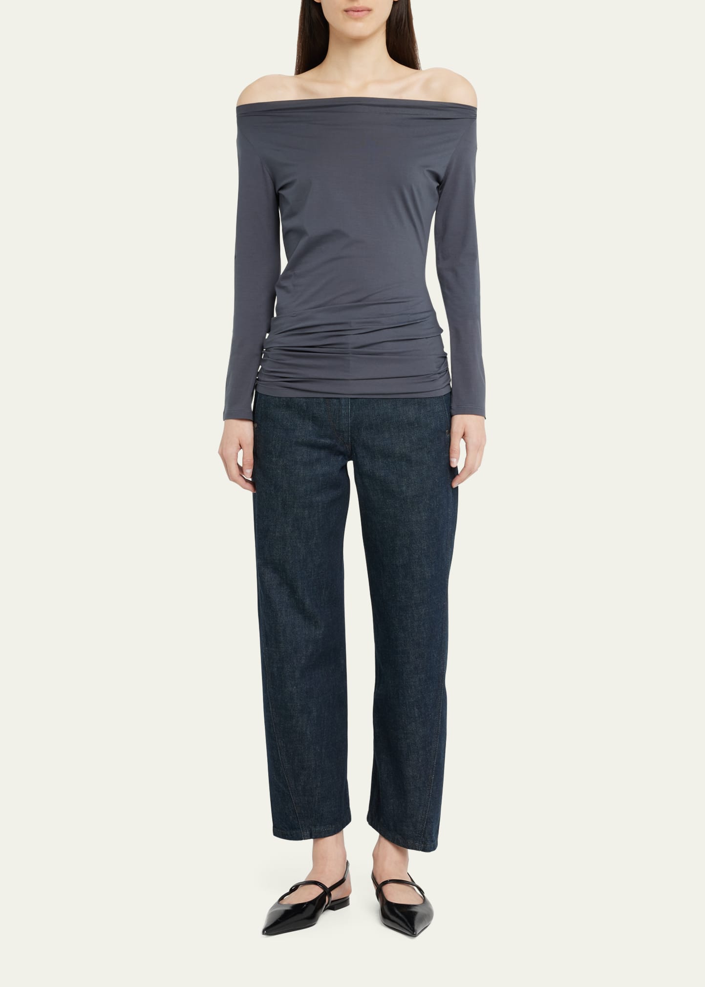 LEMAIRE Bare Shoulder Second Skin Top - Bergdorf Goodman