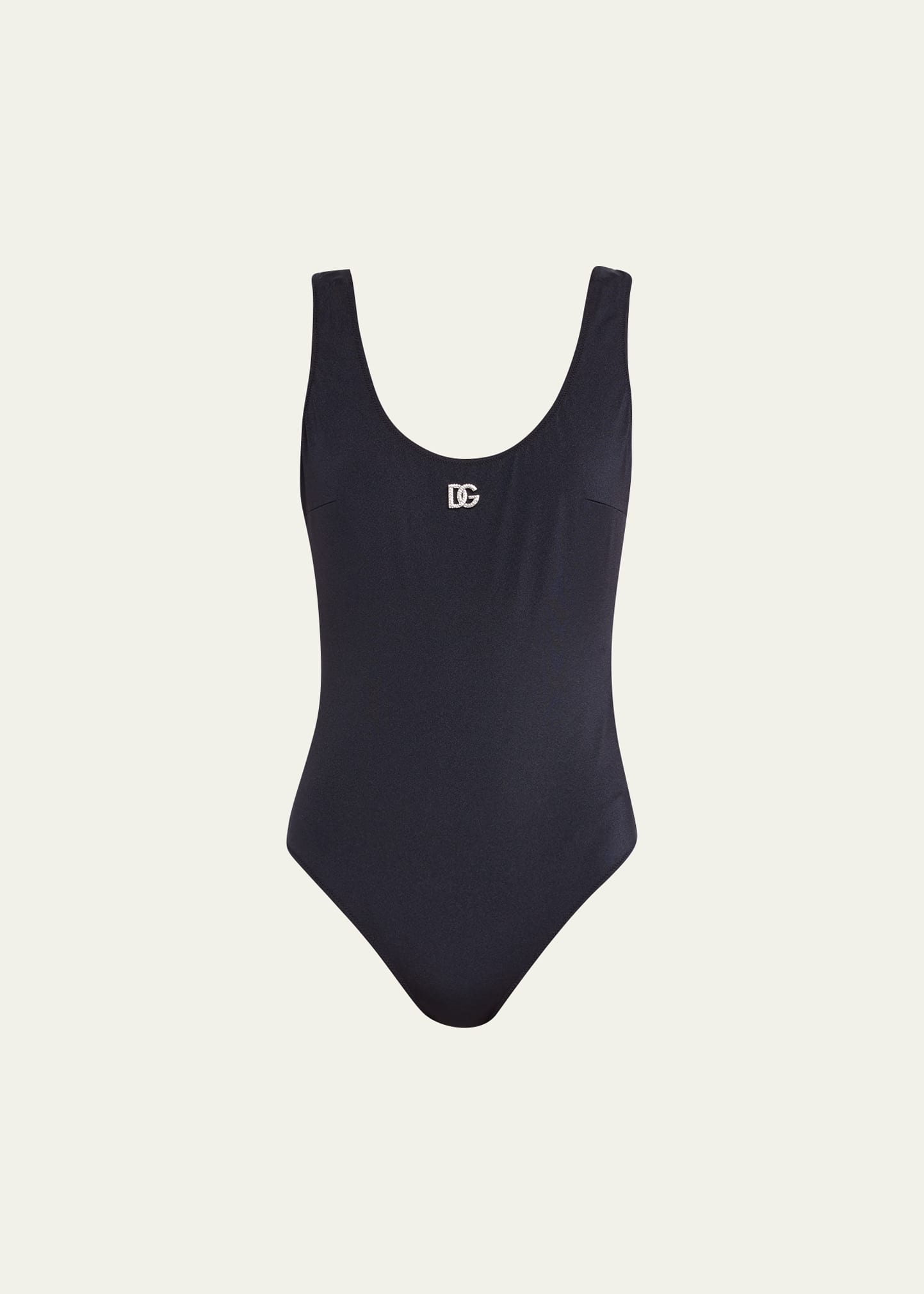 Dolce&Gabbana Sensitive Jersey Olympic One-Piece Swimsuit