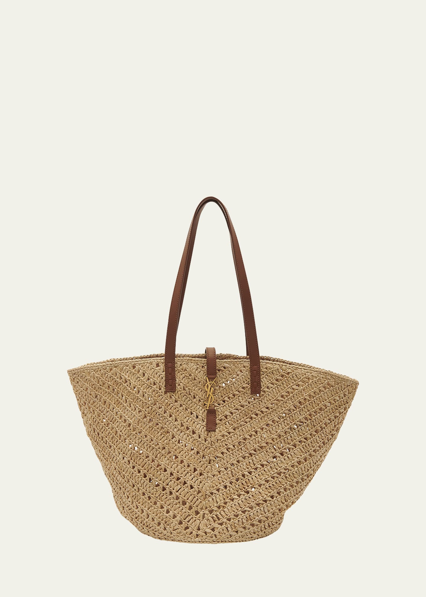 Saint Laurent YSL Crochet Raffia Hobo Bag - Bergdorf Goodman