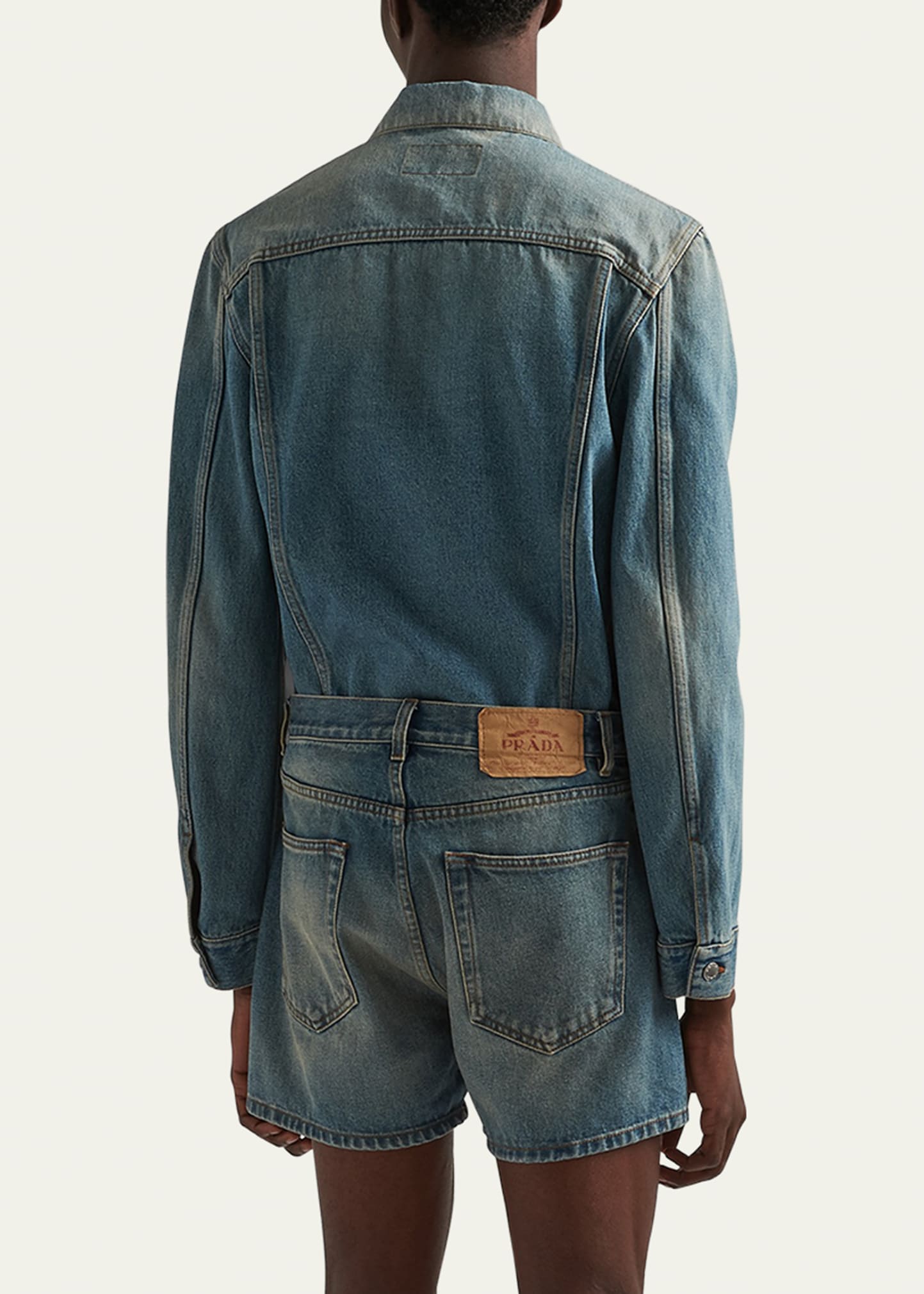 Prada Men's Denim Trucker Jacket - Bergdorf Goodman
