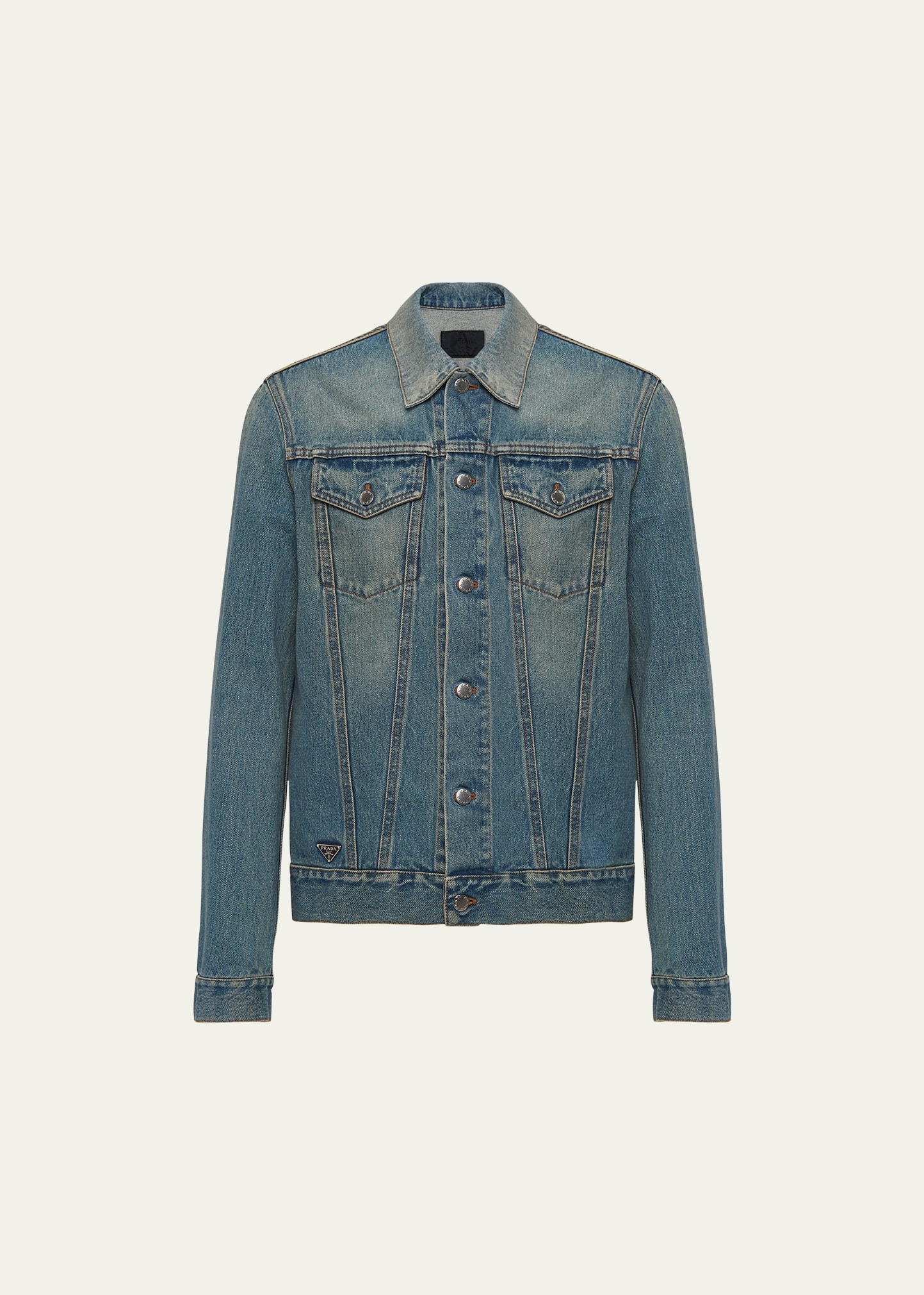 ジャケット PRADA | Canvas trucker jacket 29Y179_145O_F0031_S_OOO Grey Canvas trucker jacket | PRADA