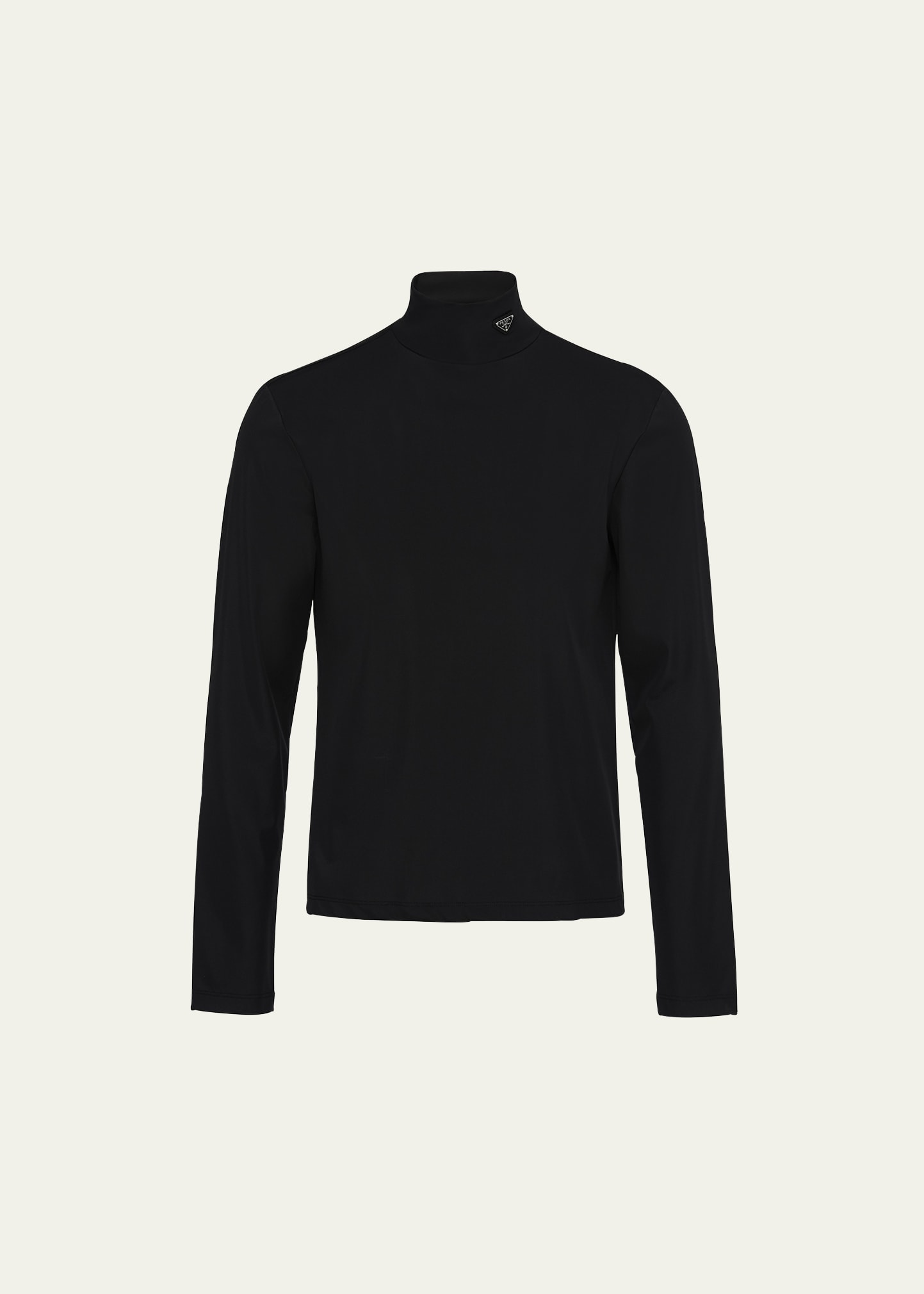 Prada Men's Tech Jersey Mock-Neck Sweater - Bergdorf Goodman