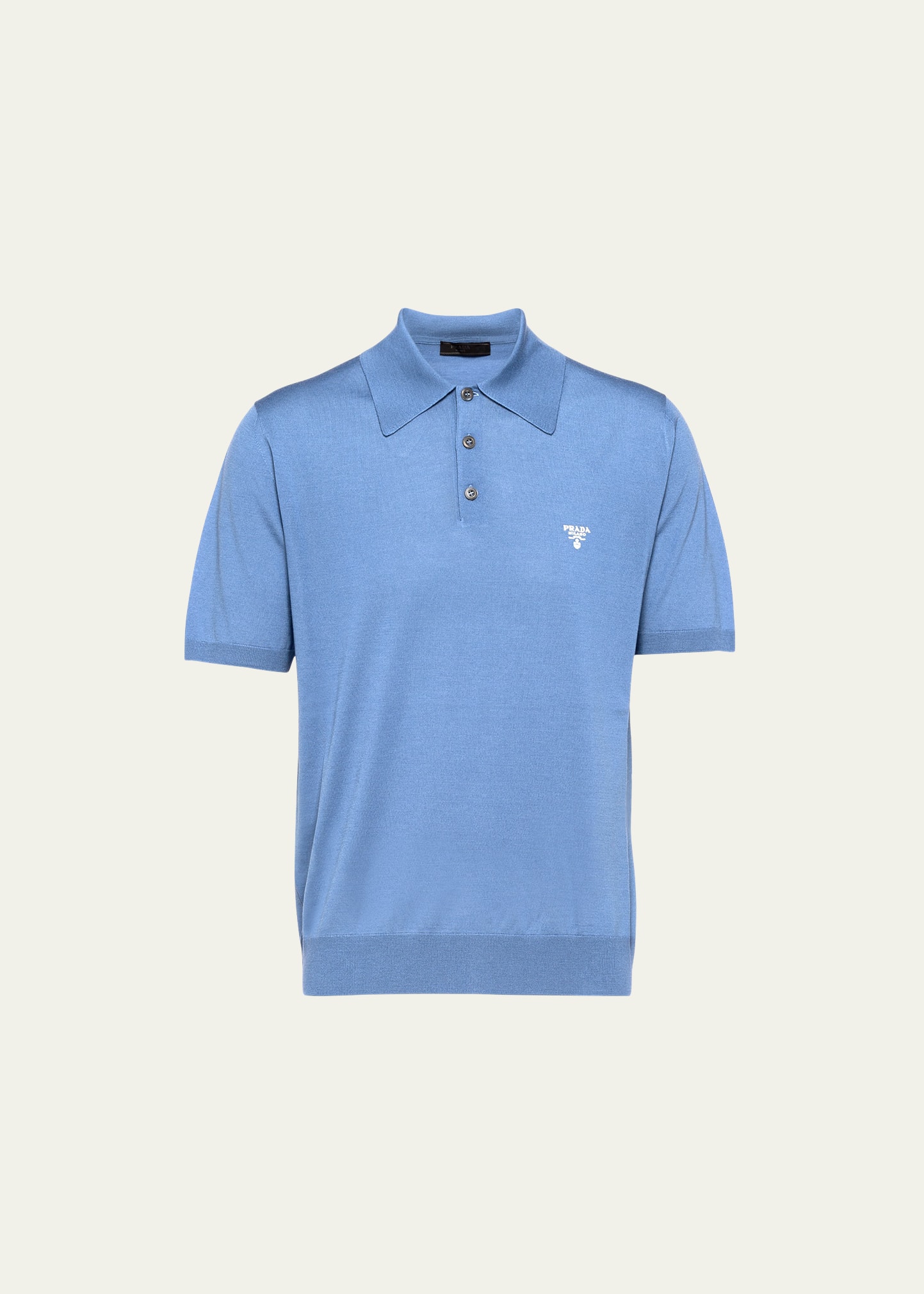 Prada Men's Superfine Wool Polo Shirt - Bergdorf Goodman