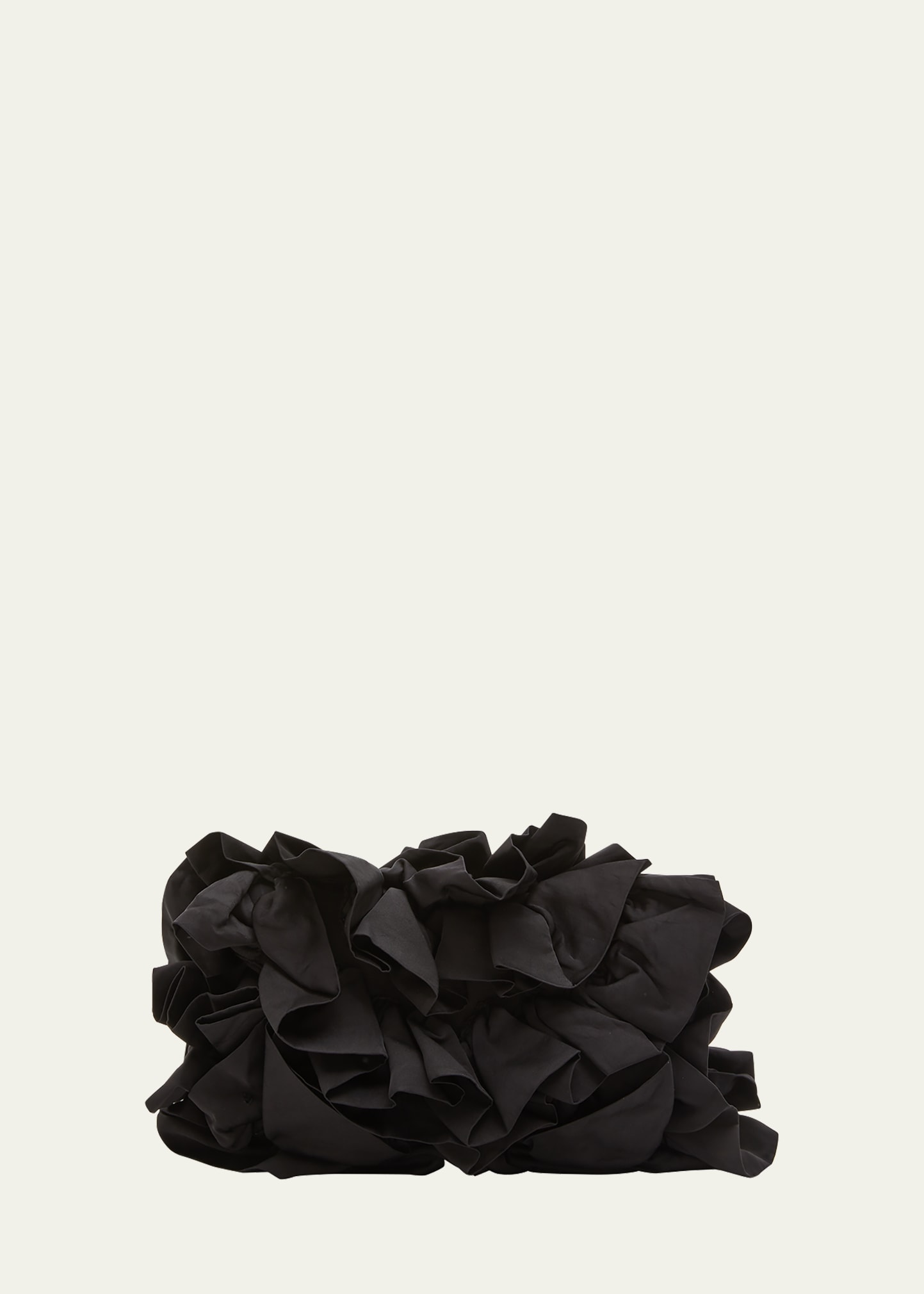 希少美品◆DRIES VAN NOTEN キルティング プルオーバー ブラック Dries Van Noten Small Ruffle Flap Clutch Bag - Bergdorf Goodman