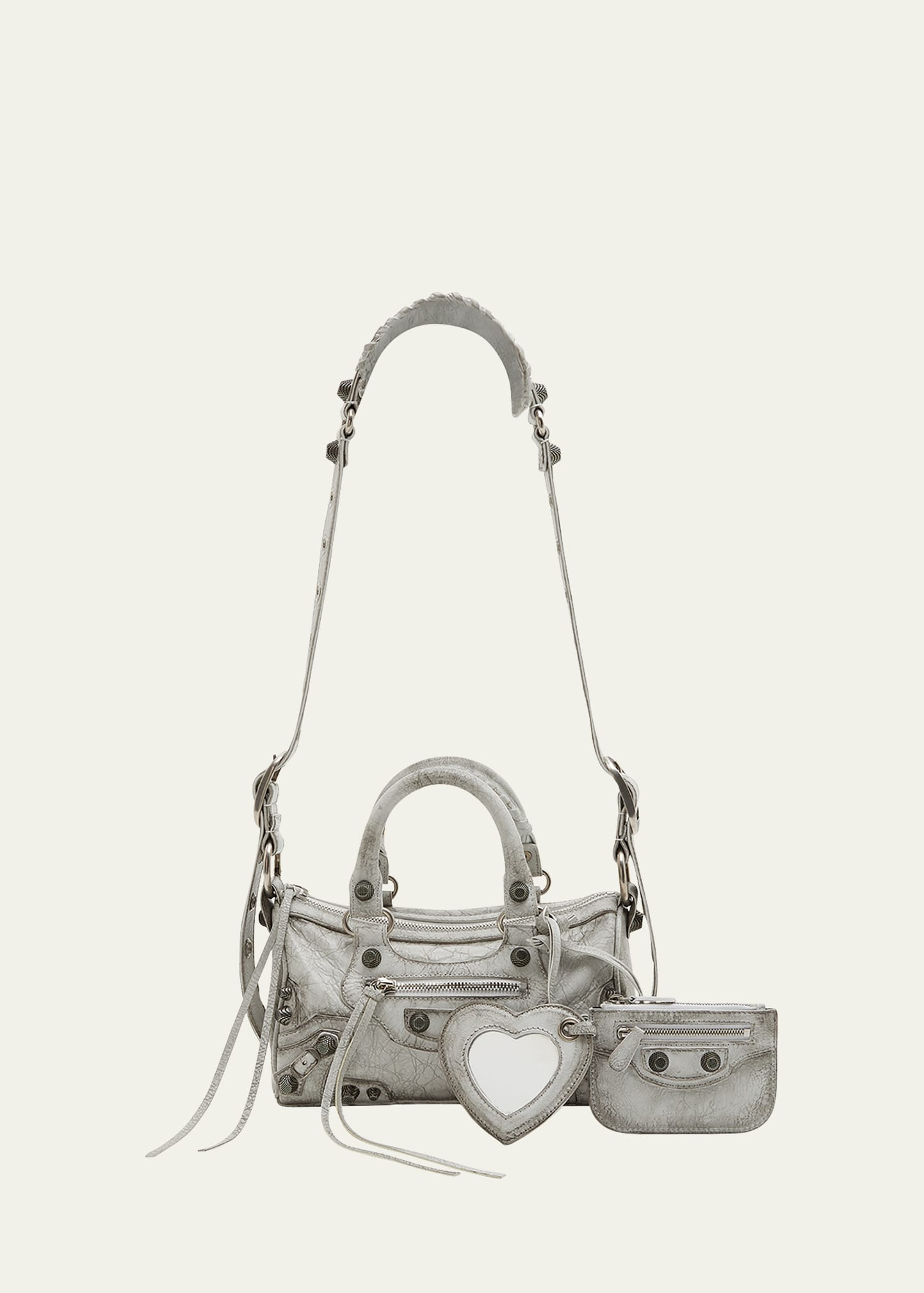 Balenciaga Le Cagole Mini Heart Chain Crossbody Bag - Bergdorf Goodman