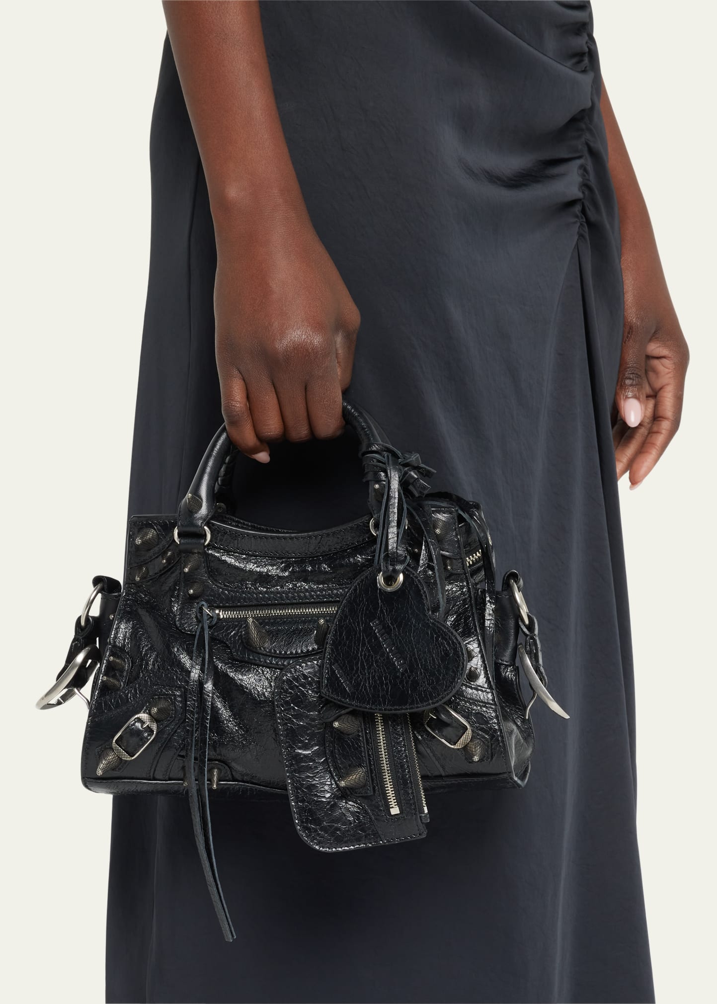 Balenciaga Neo Cagole XS Spike Leather Shoulder Bag - Bergdorf Goodman