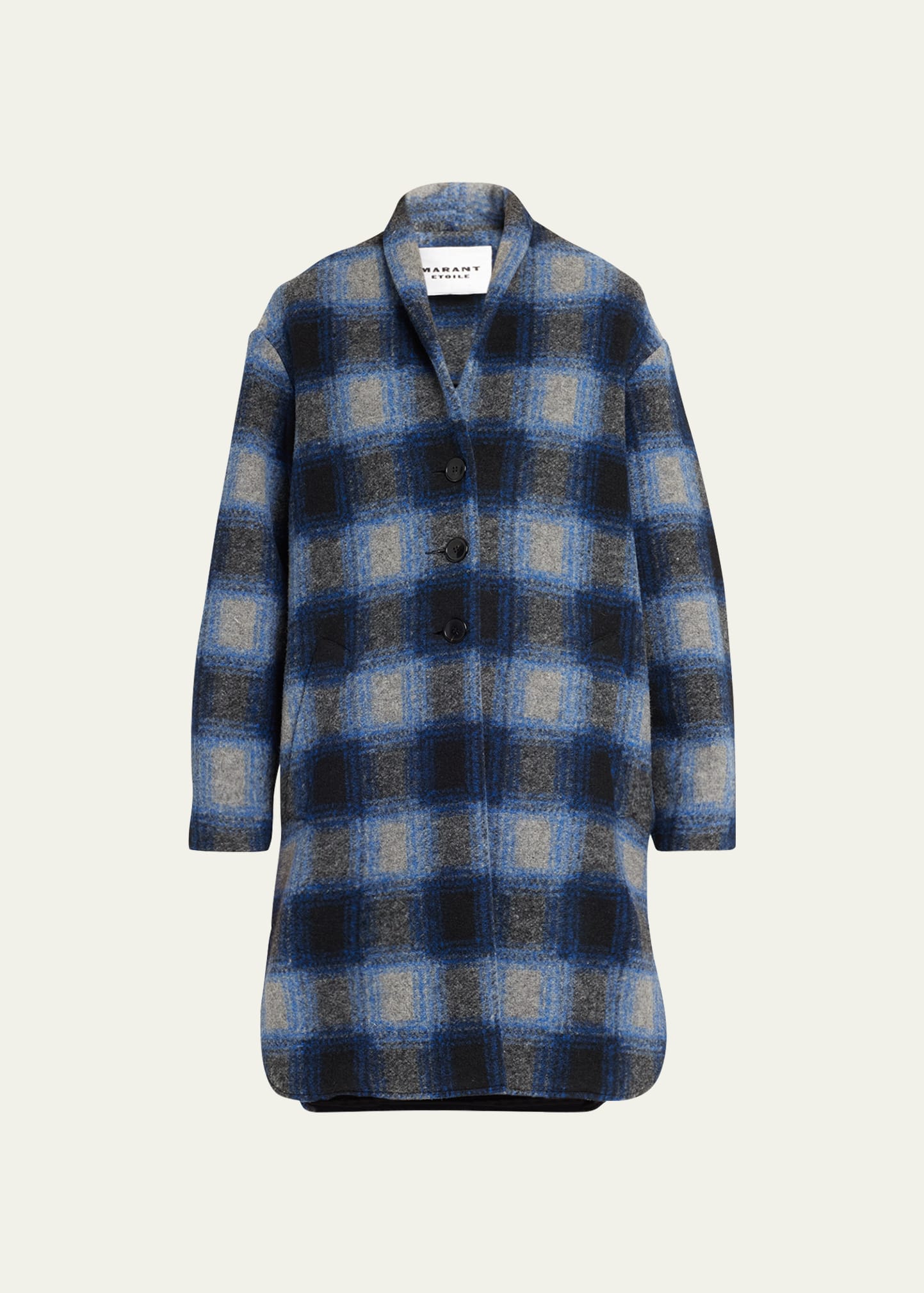 Isabel marant best sale gabrie plaid coat