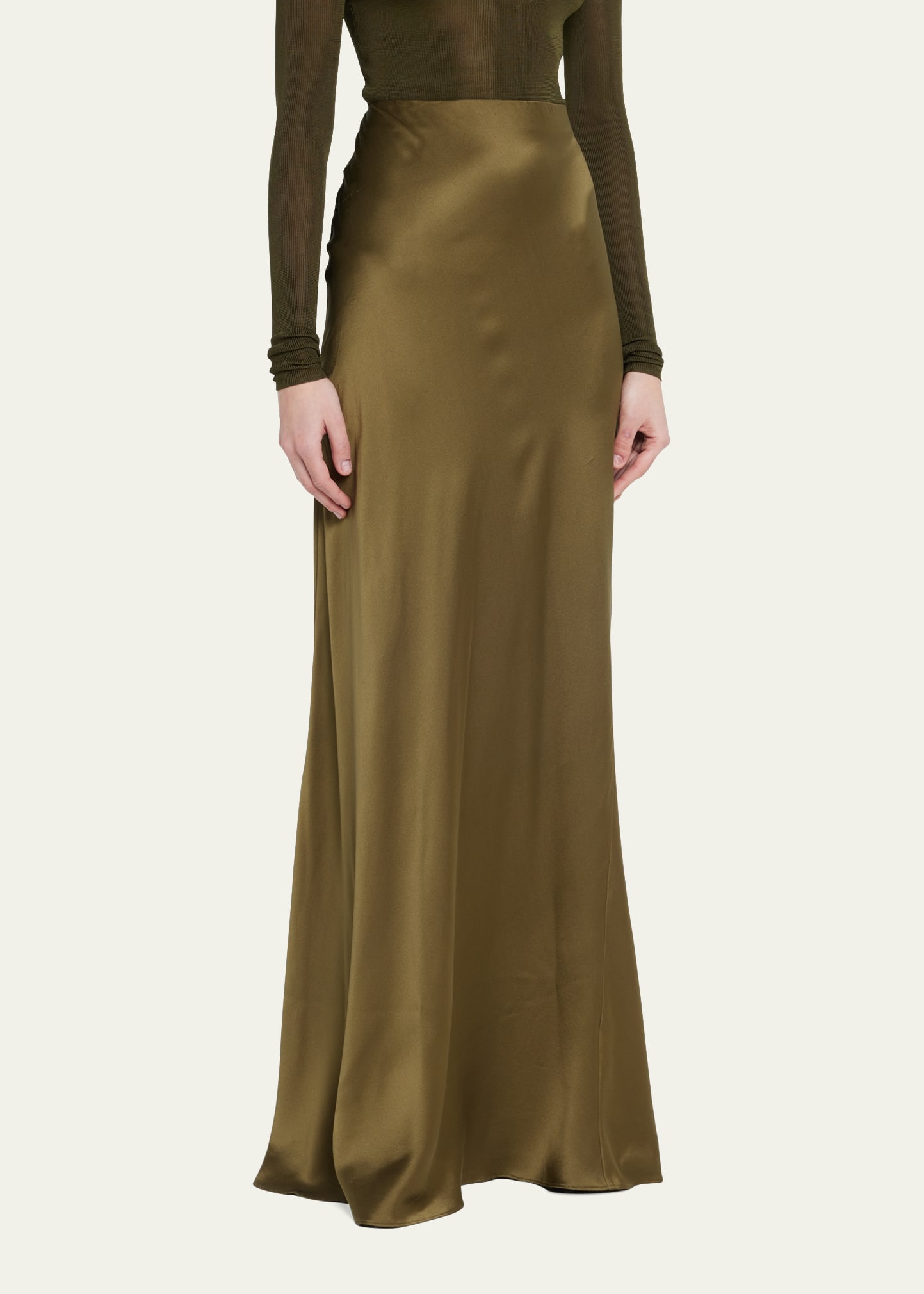 green emerald velvet dress Nili Lotan Women's Essy Silk Gown Ivory, 0