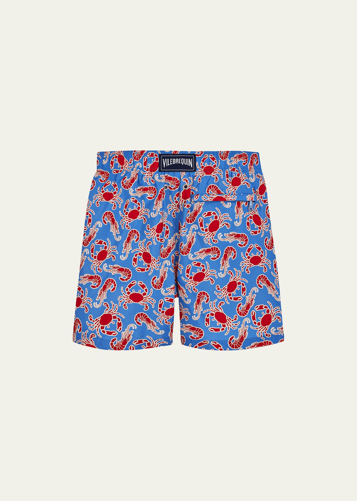 Vilebrequin Boy's Graphic Crab & Lobster-Print Shorts, Size 2-14