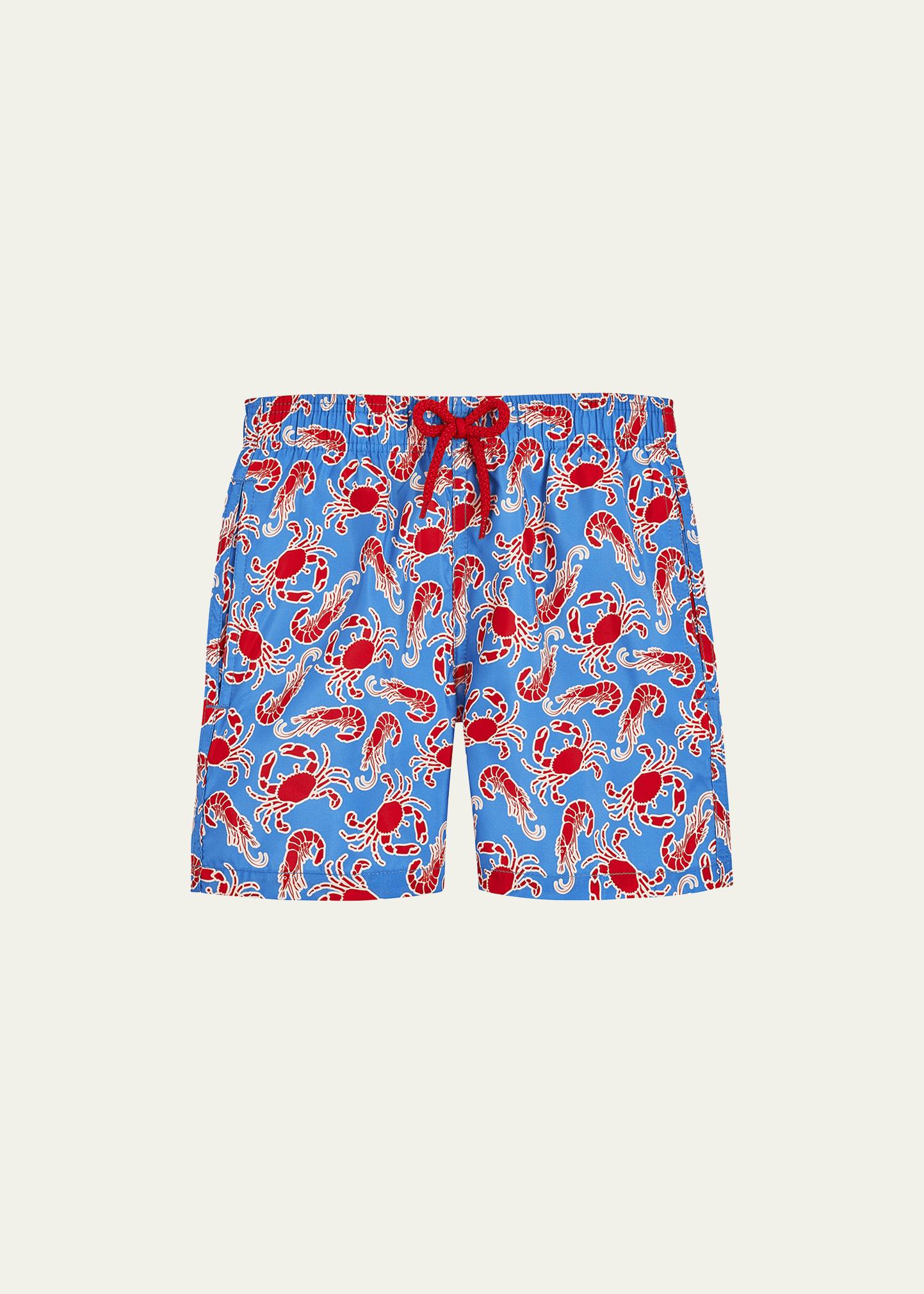 Vilebrequin Boy's Graphic Crab & Lobster-Print Shorts, Size 2-14