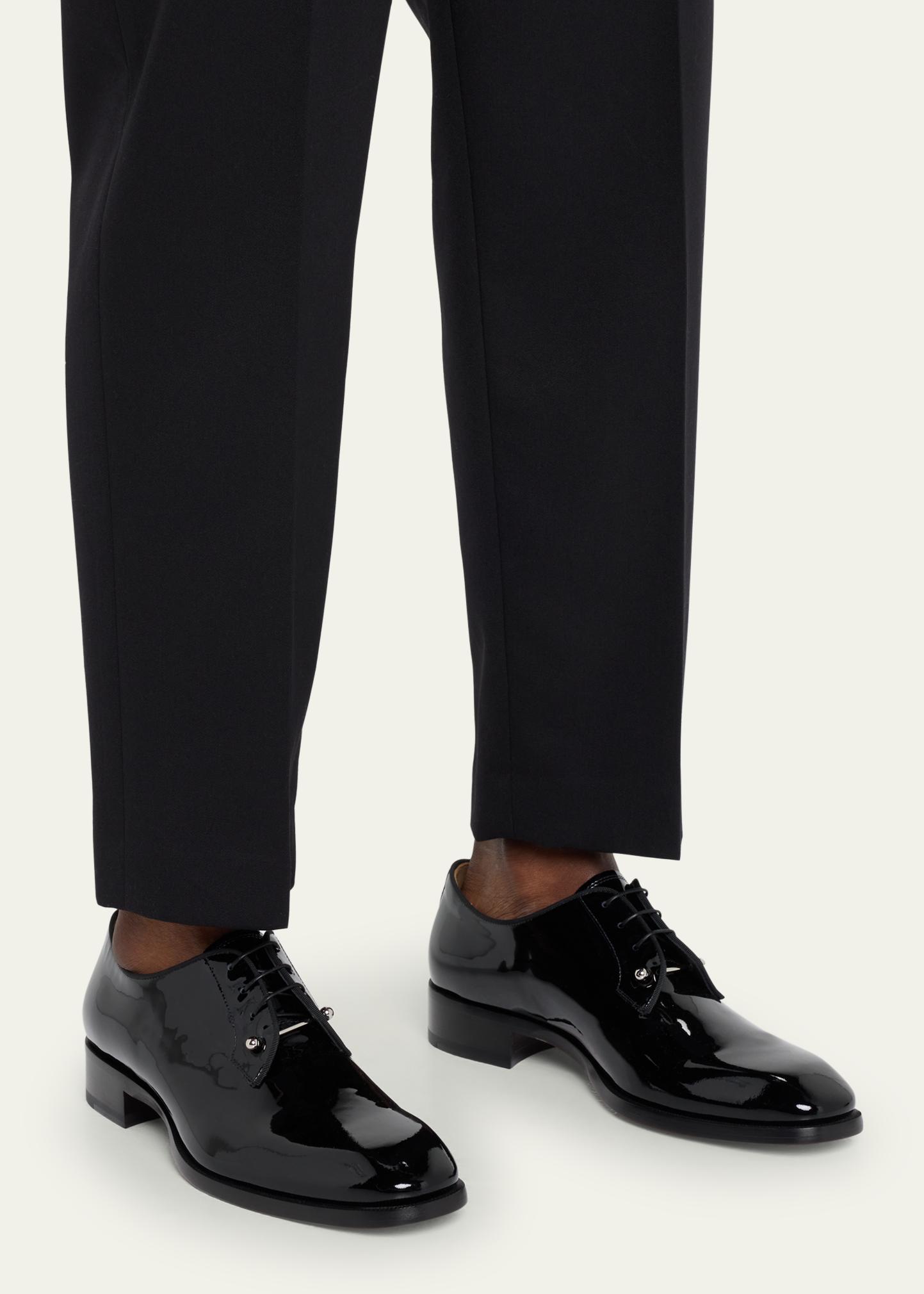 Christian Louboutin Men Chambeliss Patent Leather Derby Shoes Black EU 39 US 6 Christian Louboutin Men main image 2