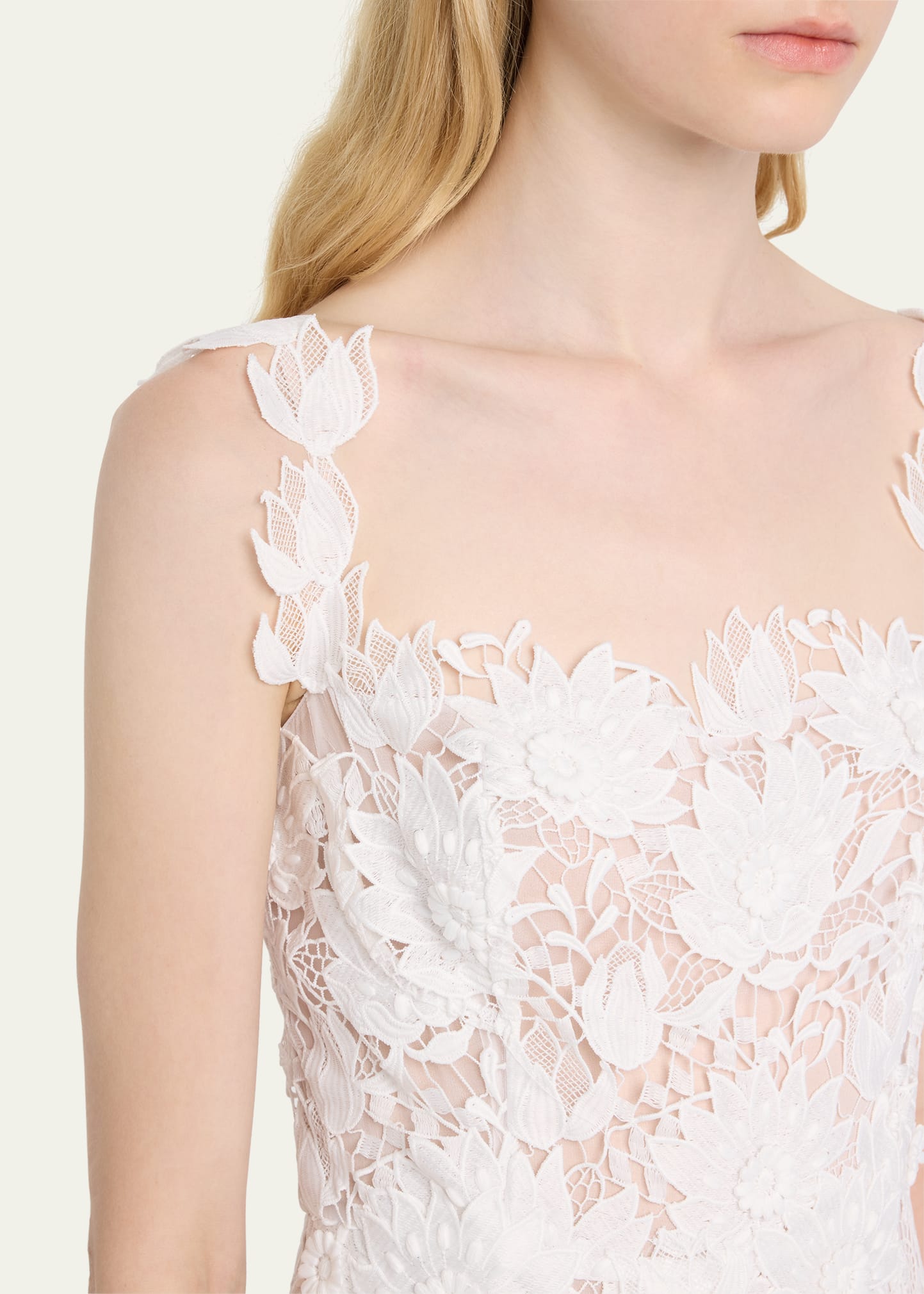 chinese dress ladies Oscar de la Renta Floral Guipure Lace Dress – Runway Catalog main image 0