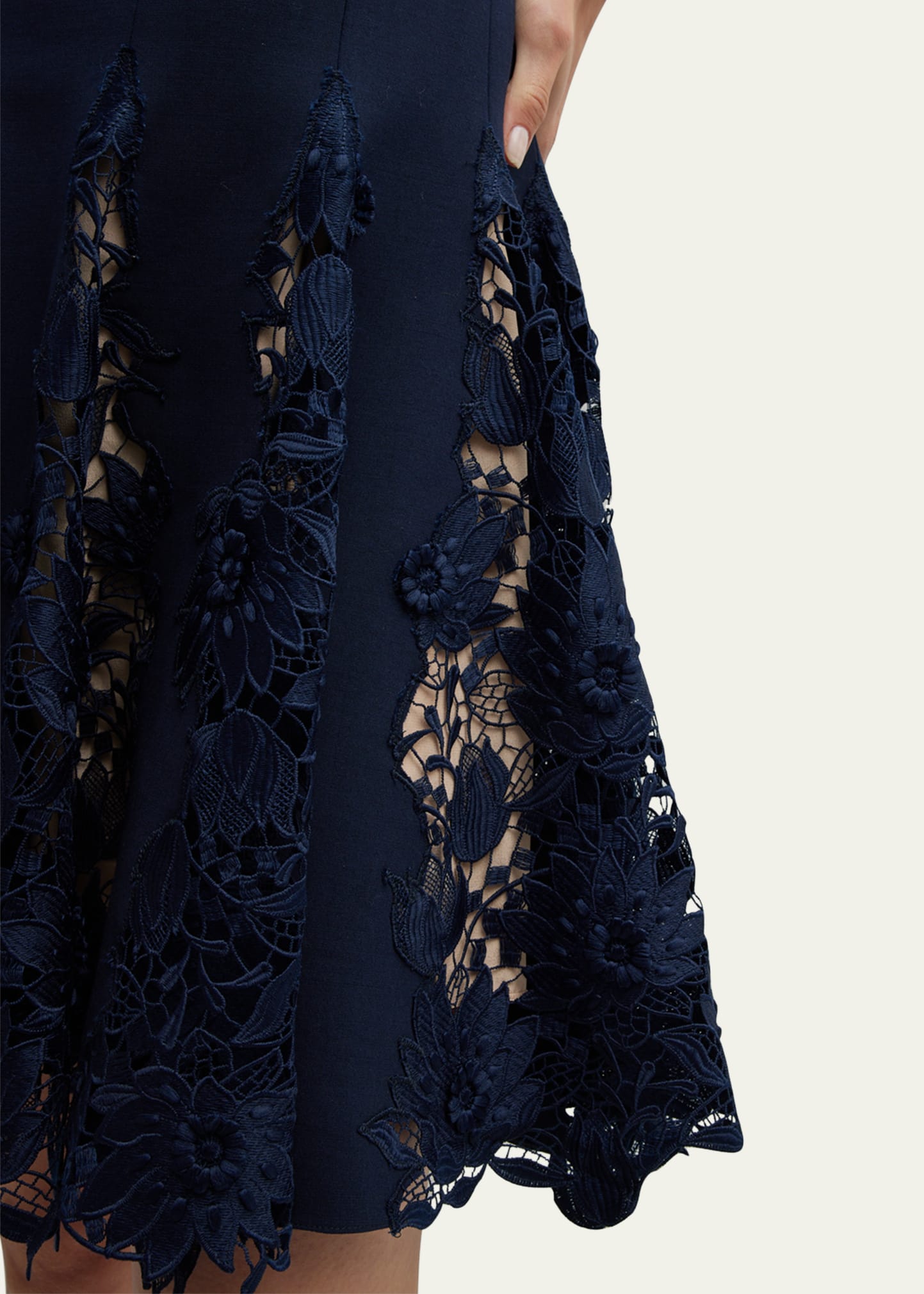 chinese dress ladies Oscar de la Renta Guipure Lace Midi Dress – Runway Catalog main image 1
