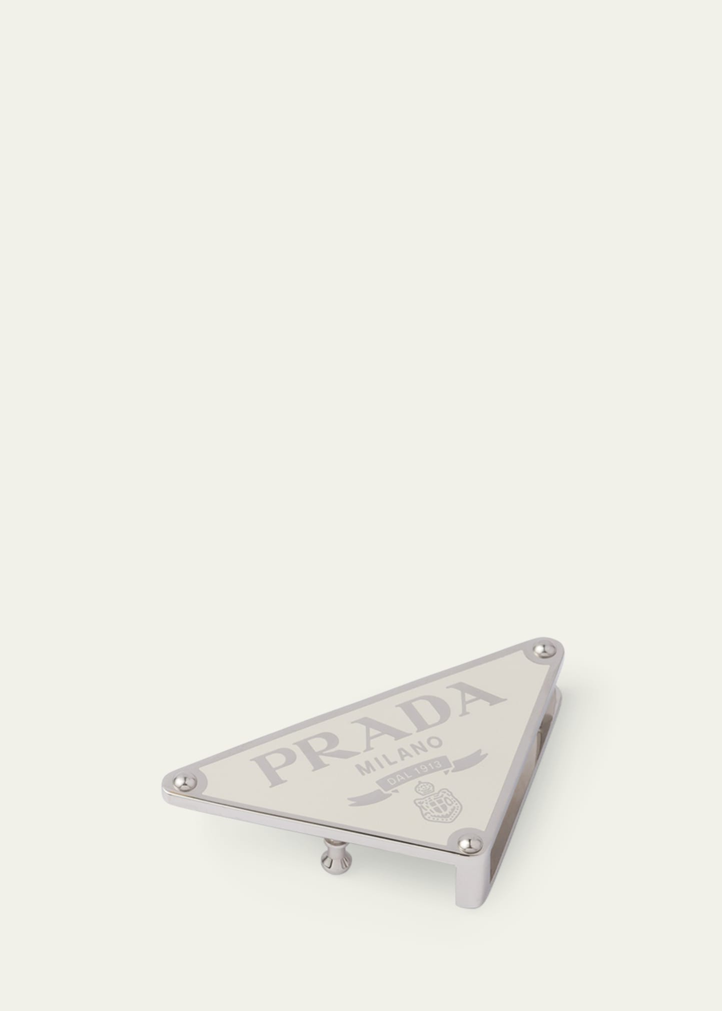 Prada Men's Triangle Logo Metal Belt Buckle - Bergdorf Goodman