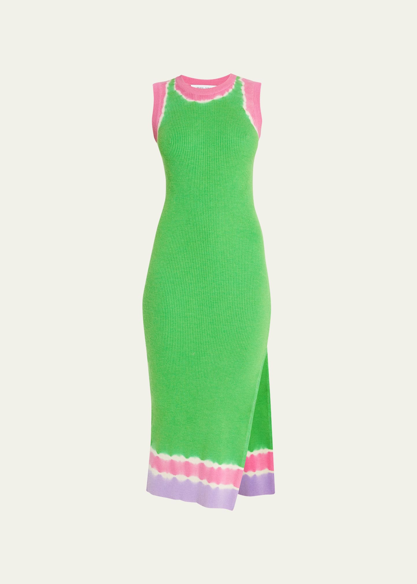 Prabal Gurung Tie Dye Ribbed Midi Wool Dress Bergdorf Goodman