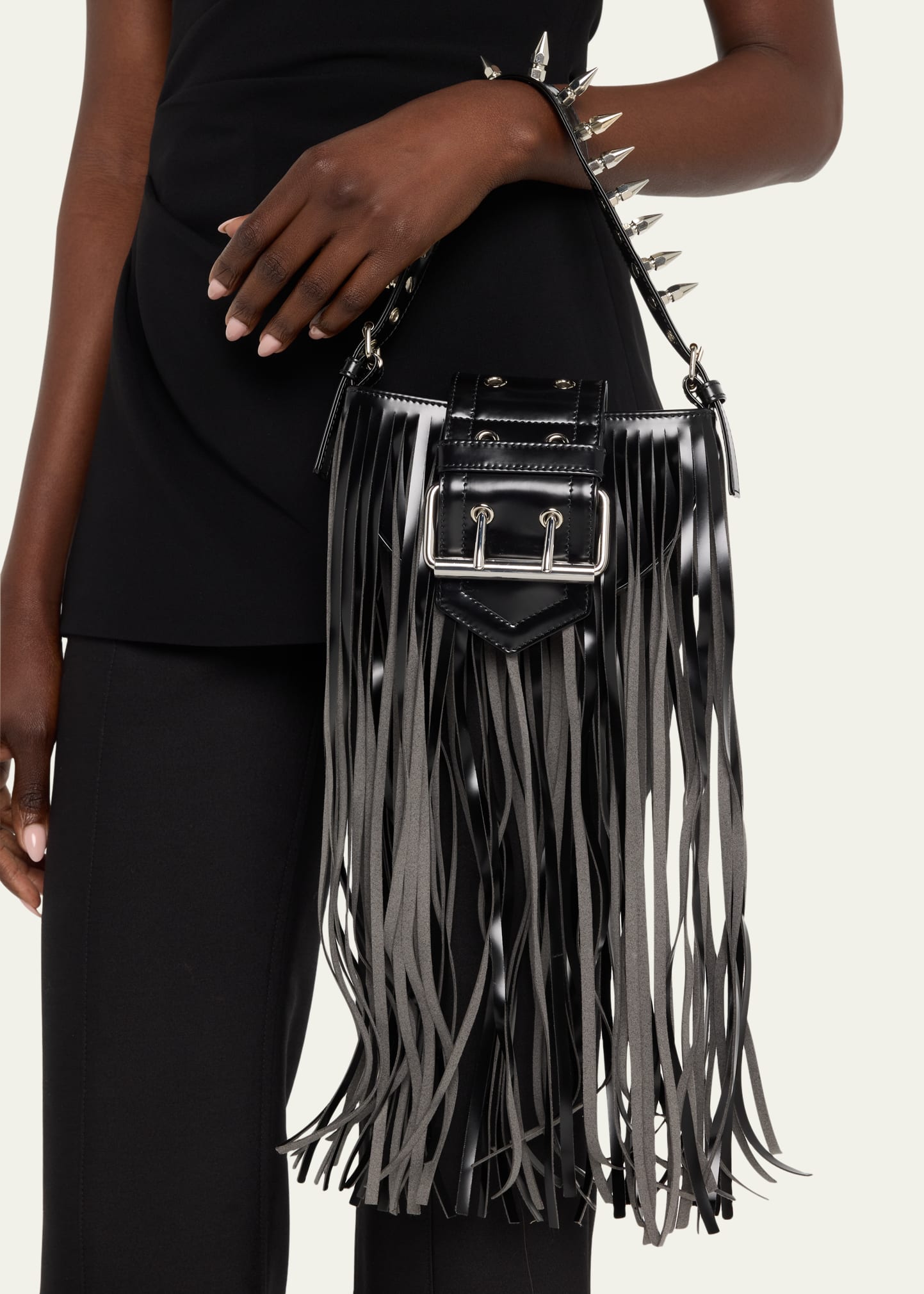VAQUERA Fringe Buckle Dtl Shoulder Bag - Bergdorf Goodman