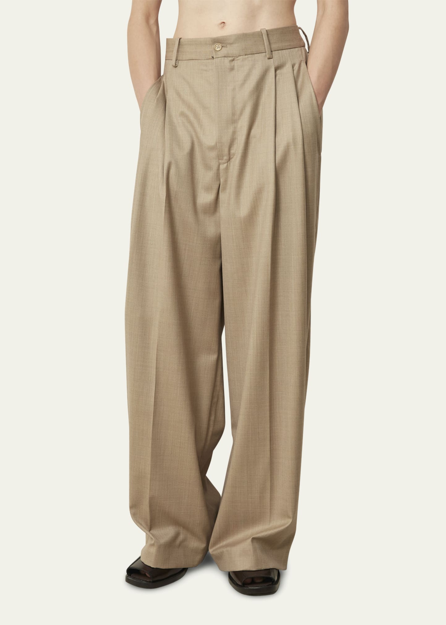 パンツ HED MAYNER elongated trousers Black Hed Mayner Elongated Tuxedo Trousers | SVD